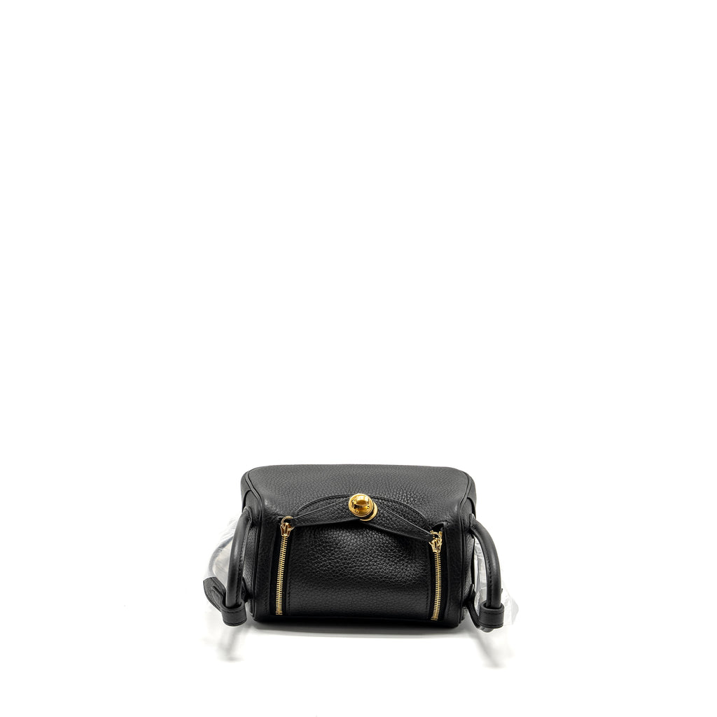 HERMES MINI LINDY II CLEMENCE BLACK GHW