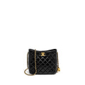 CHANEL 22B PEARL CRUSH HOBO BAG LAMBSKIN BLACK GHW (MICROCHIP)