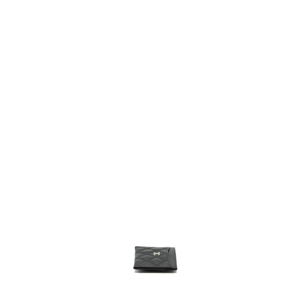 CHANEL CLASSIC CARD HOLDER CAVIAR BLACK SHW( MICROCHIP)