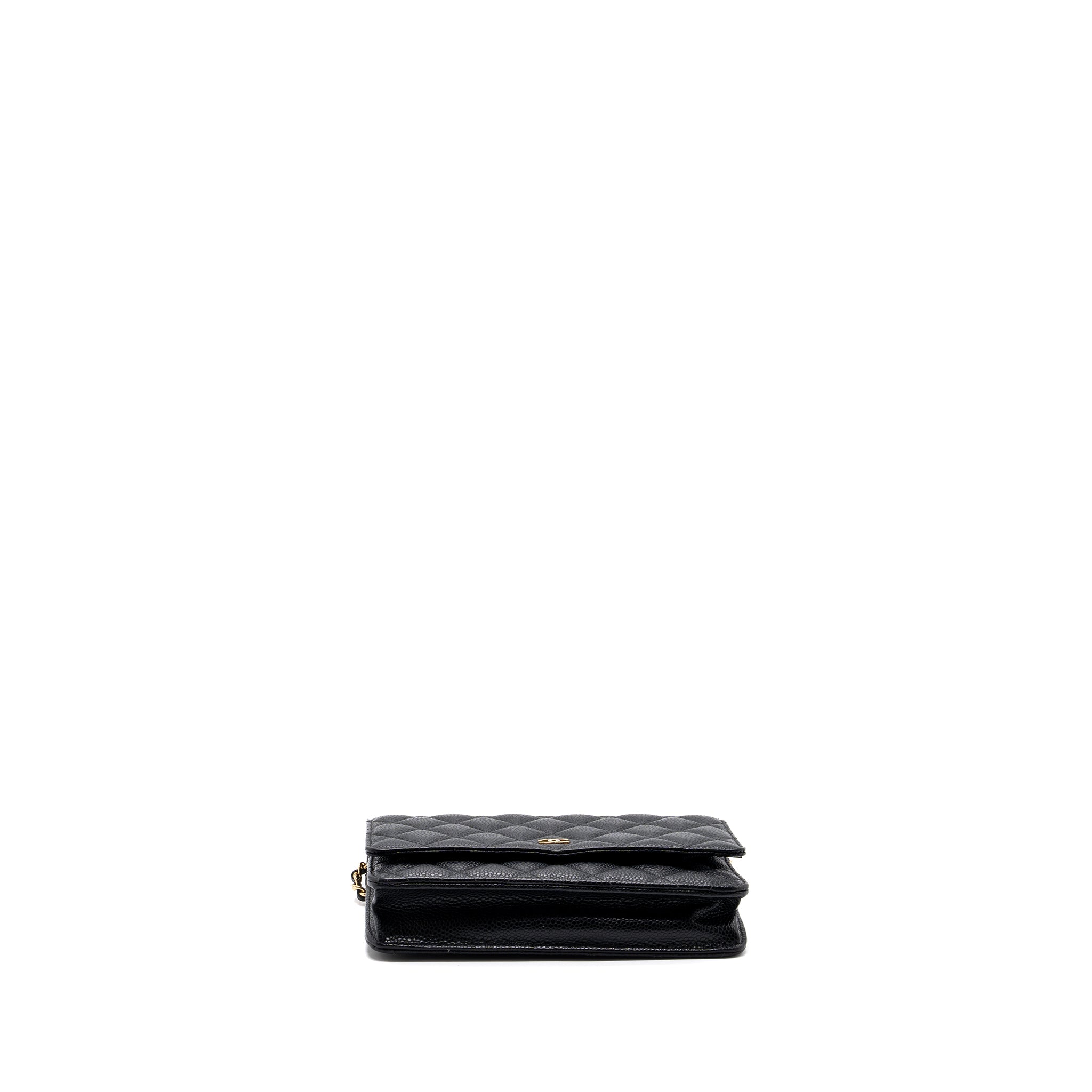 CHANEL CLASSIC WALLET ON CHAIN BLACK CAVIAR BLACK GHW