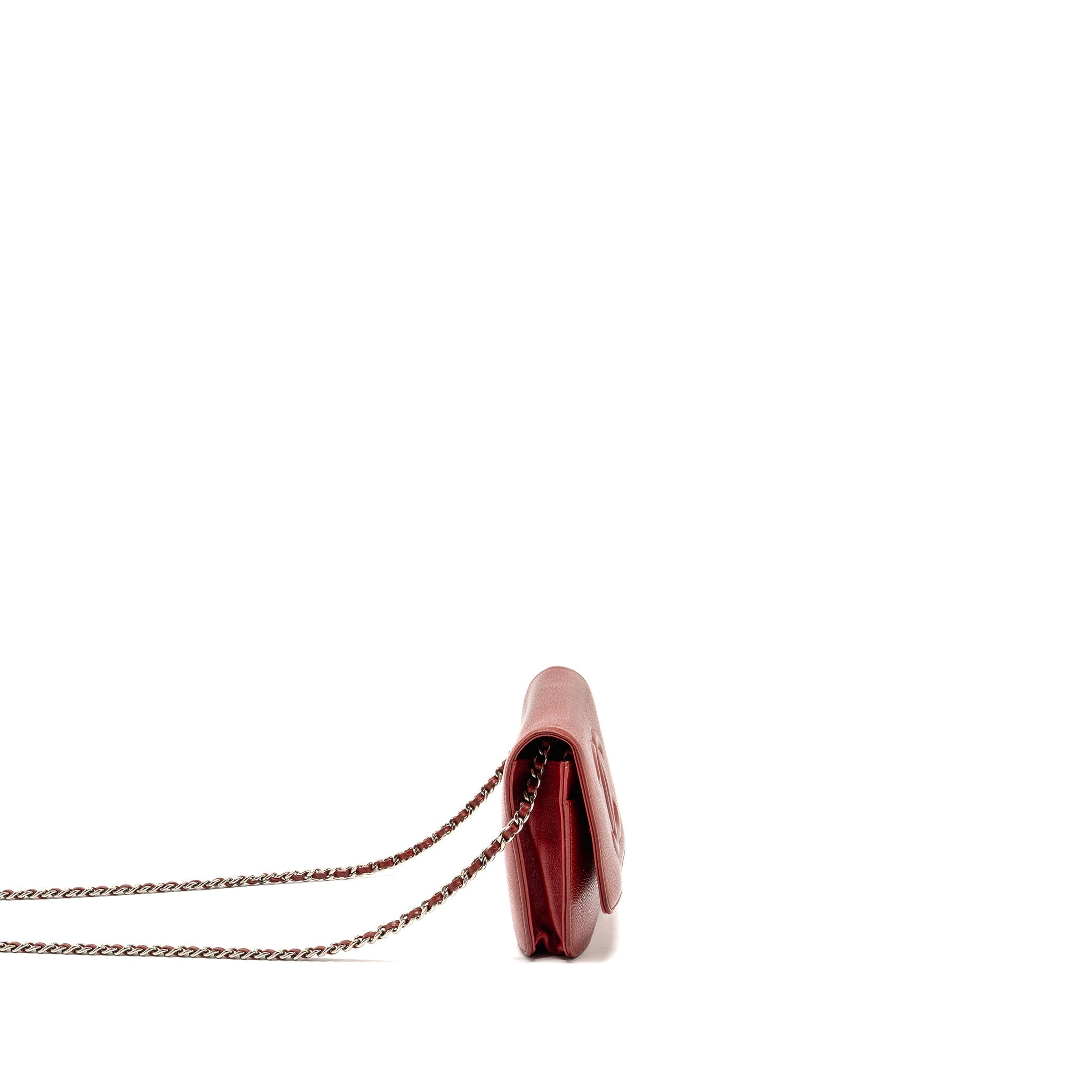 CHANEL TIMELESS WALLET ON CHAIN CAVIAR RED SHW