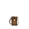 LOUIS VUITTON VERTICAL TRUNK POCHETTE WITH CHAIN MONOGRAM REVERSE CANVAS GHW