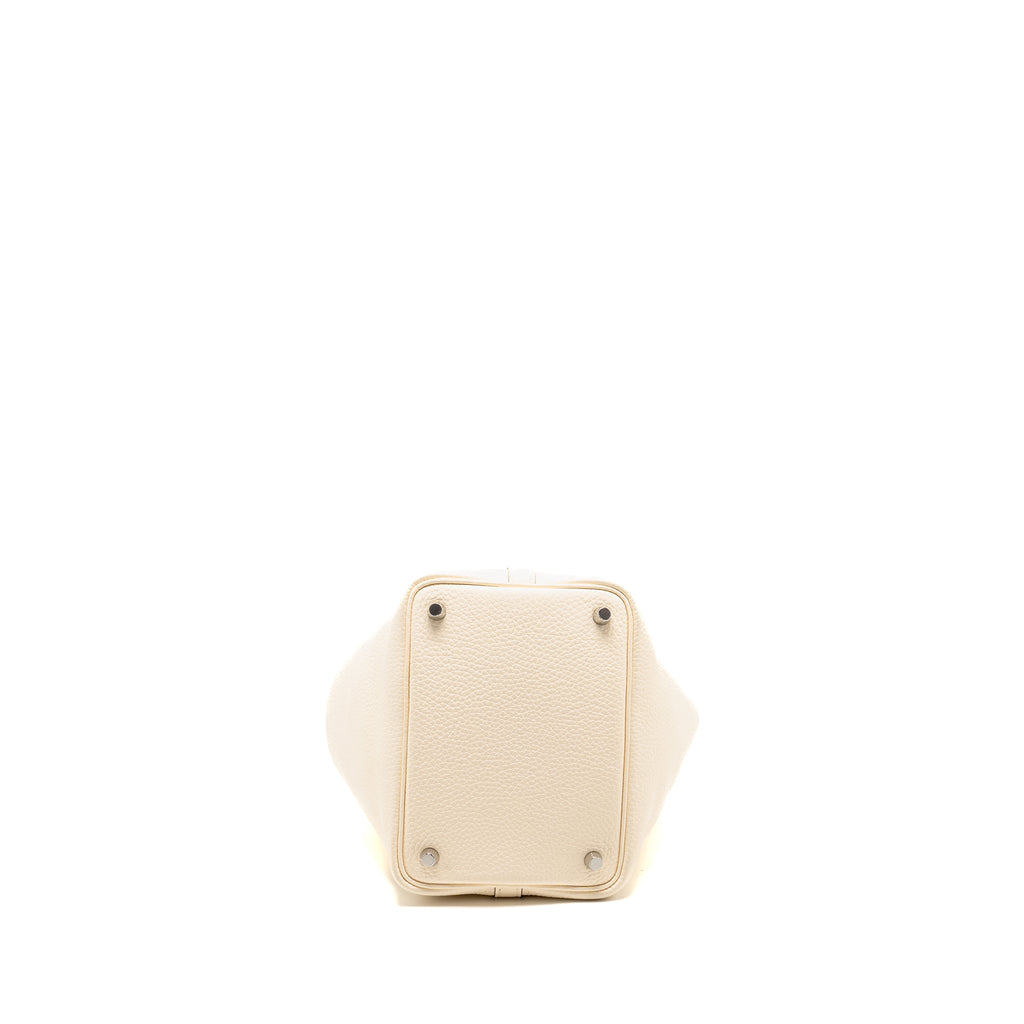 HERMES PICOTIN 18 LOCK BAG CLEMENCE NATA/JAUNE POUSSIN SHW