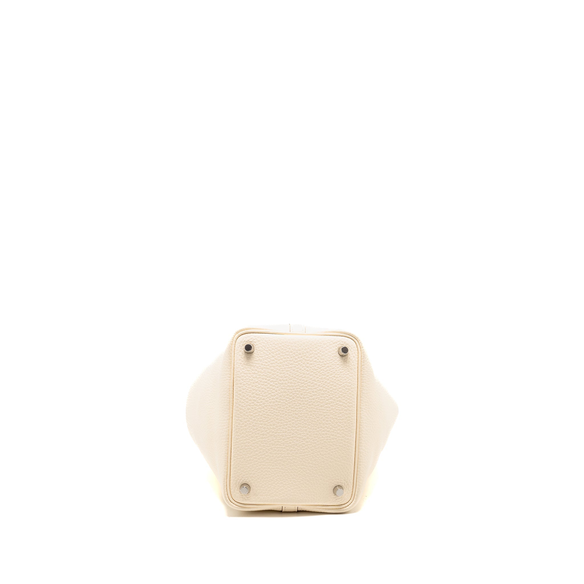 HERMES PICOTIN 18 LOCK BAG CLEMENCE NATA/JAUNE POUSSIN SHW