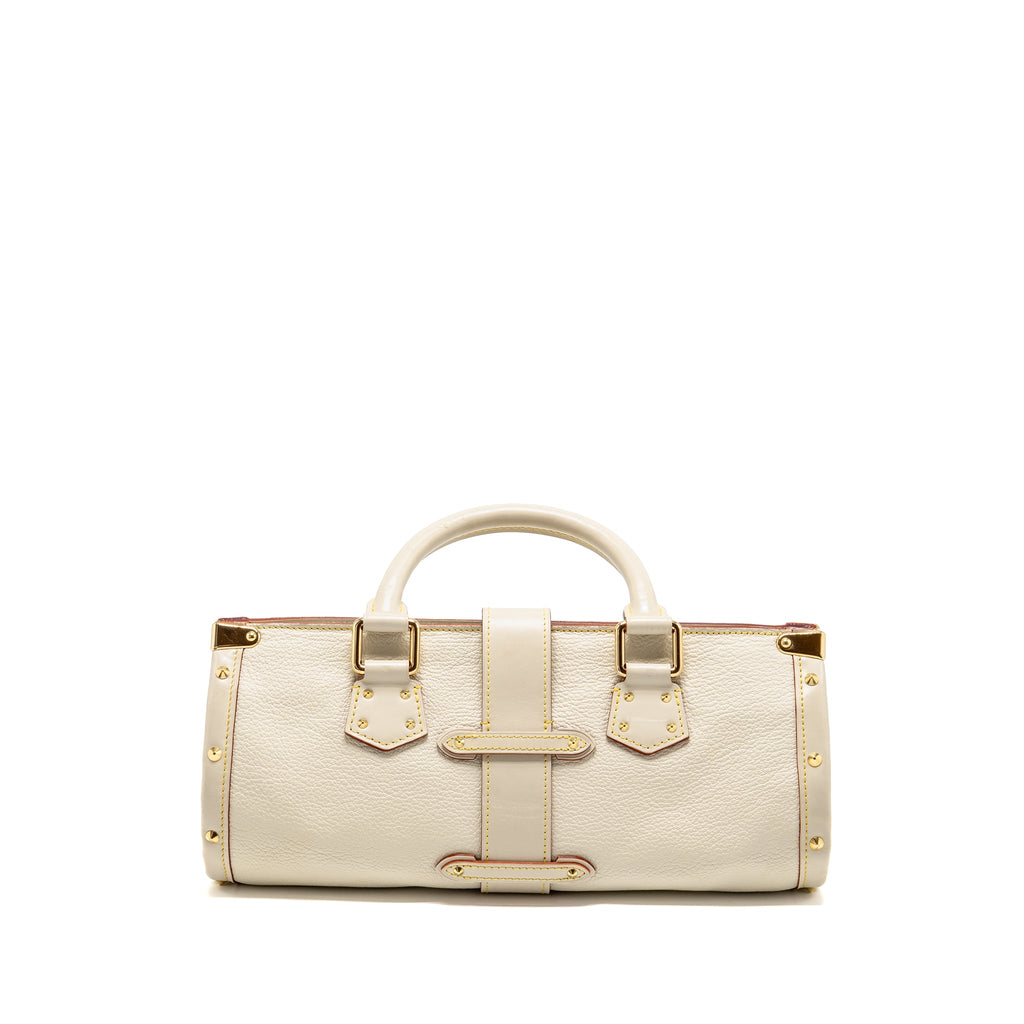 LOUIS VUITTON VINTAGE SUHALI L’EPANOUI PM LEATHER WHITE GHW