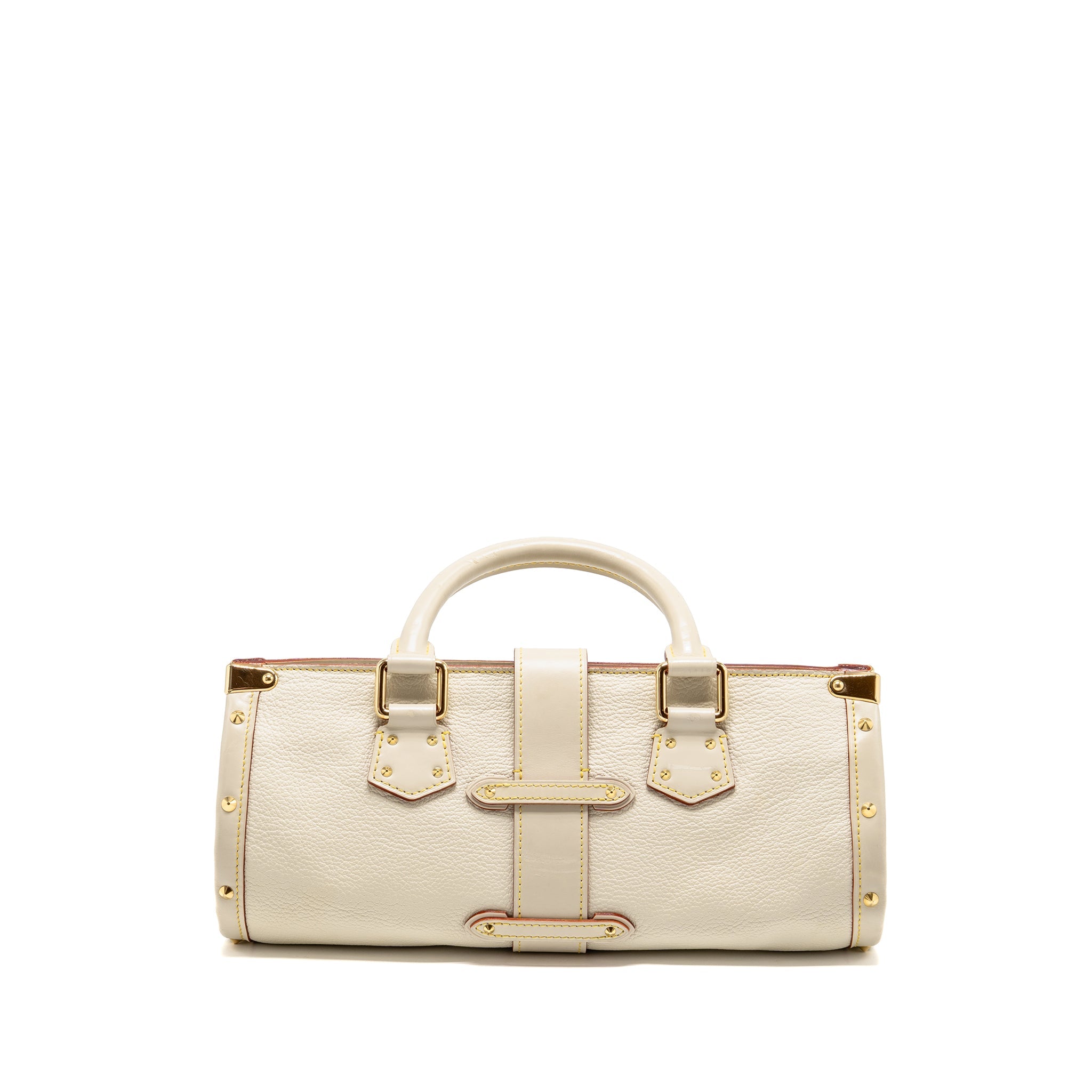 LOUIS VUITTON VINTAGE SUHALI L’EPANOUI PM LEATHER WHITE GHW