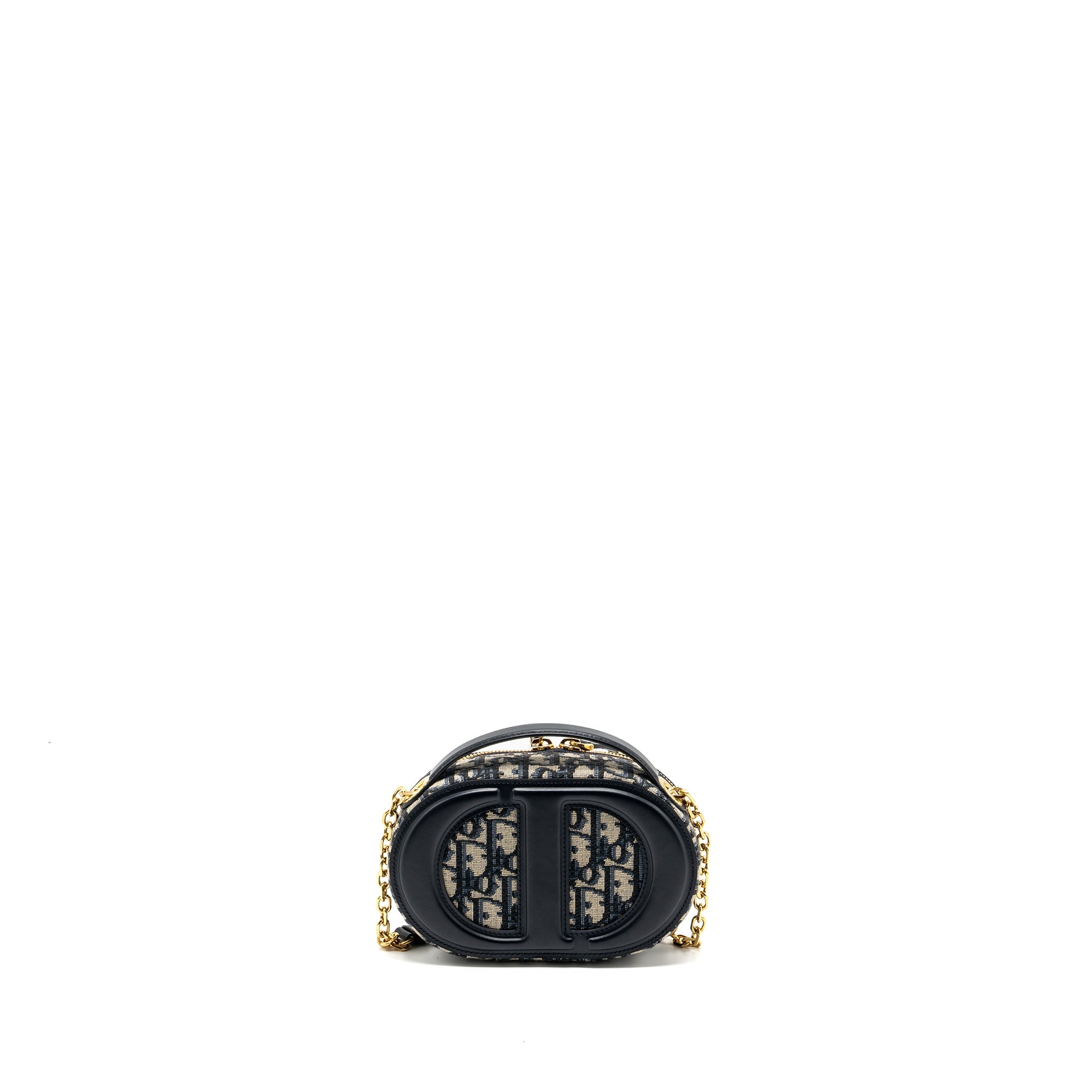 DIOR CD SIGNATURE OVAL CAMERA VAG DIOR OBLIQUE JACQUARD BLUE GHW