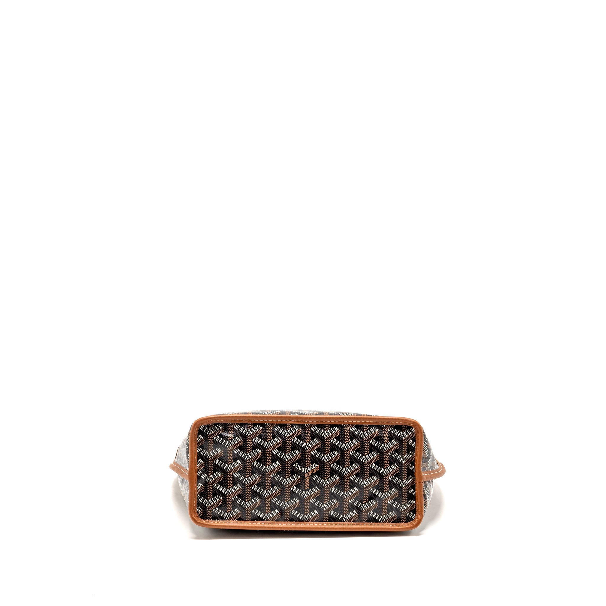GOYARD MINI ANJOU TOTE GOYARDINE CANVAS/CALFSKIN TAN SHW