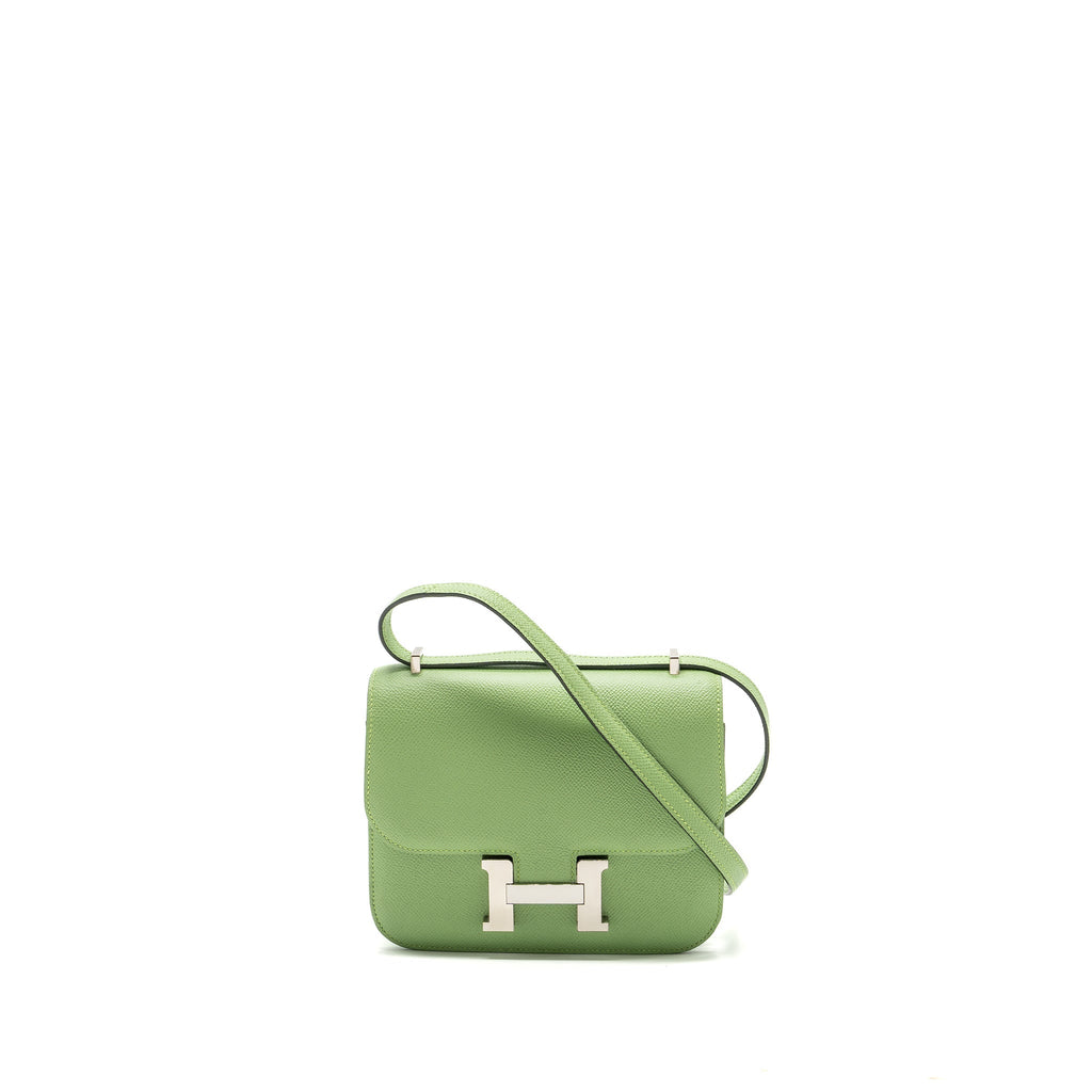 HERMES MINI CONSTANCE EPSOM VERT CRIQUET SHW