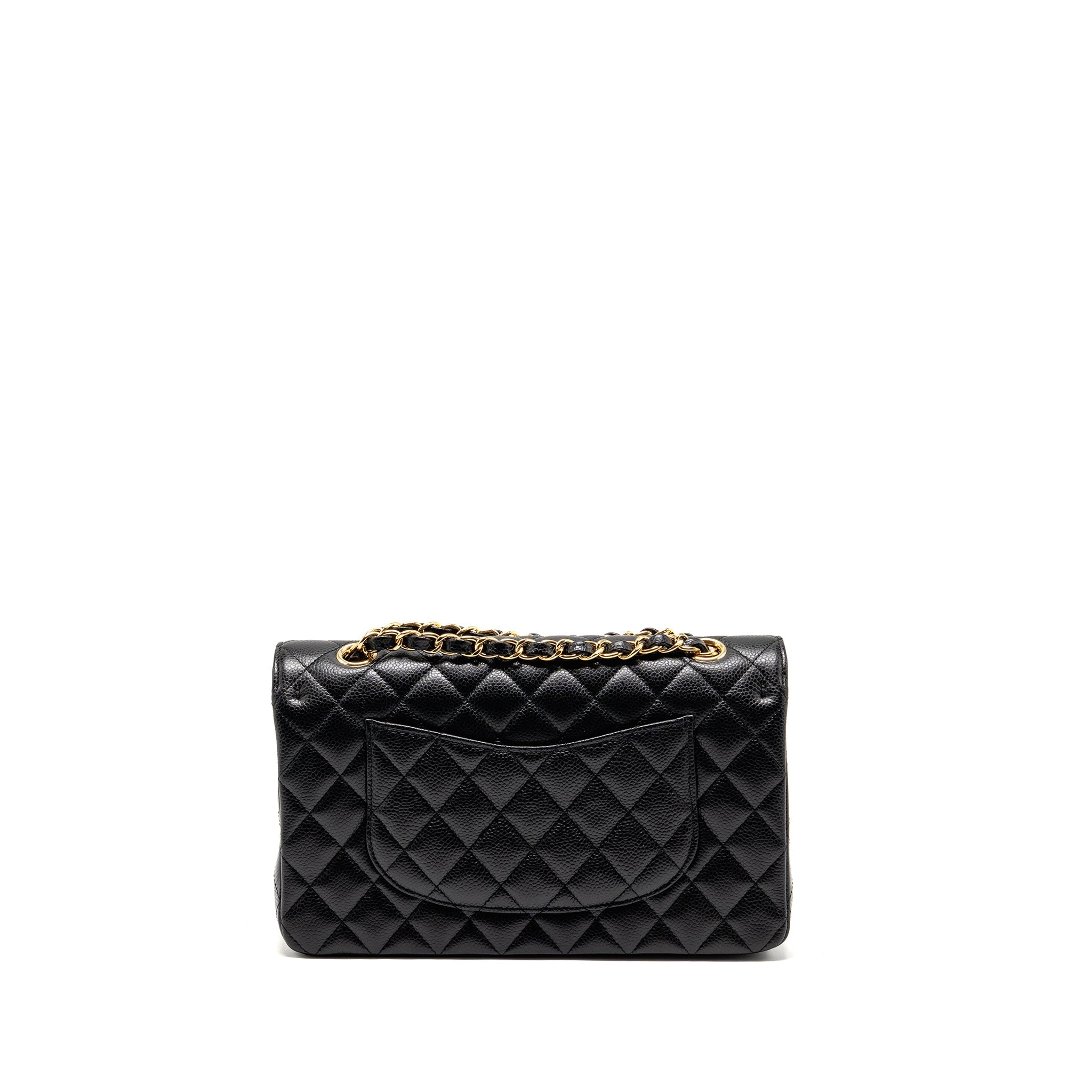 CHANEL MEDIUM CLASSIC DOUBLE FLAP BAG CAVIAR BLACK LGHW