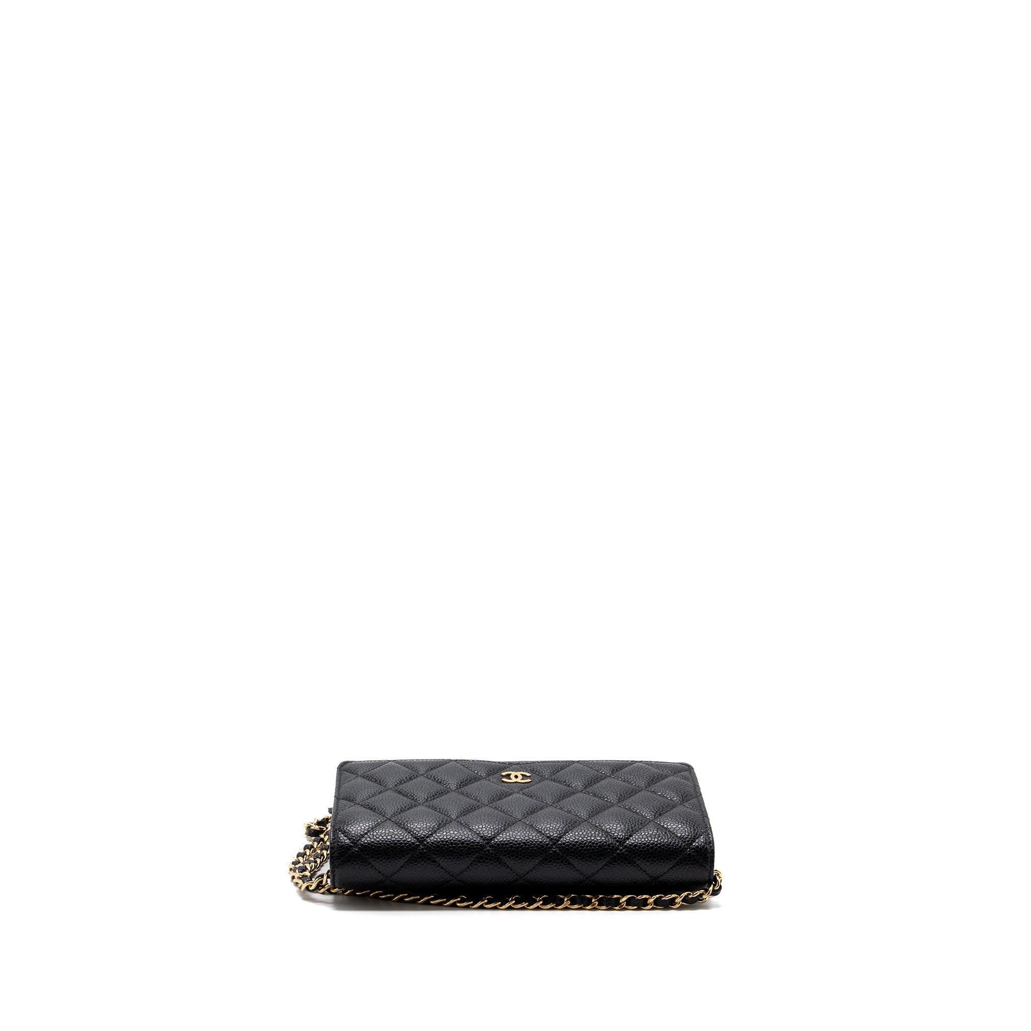CHANEL CLASSIC WALLET ON CHAIN BLACK CAVIAR BLACK GHW