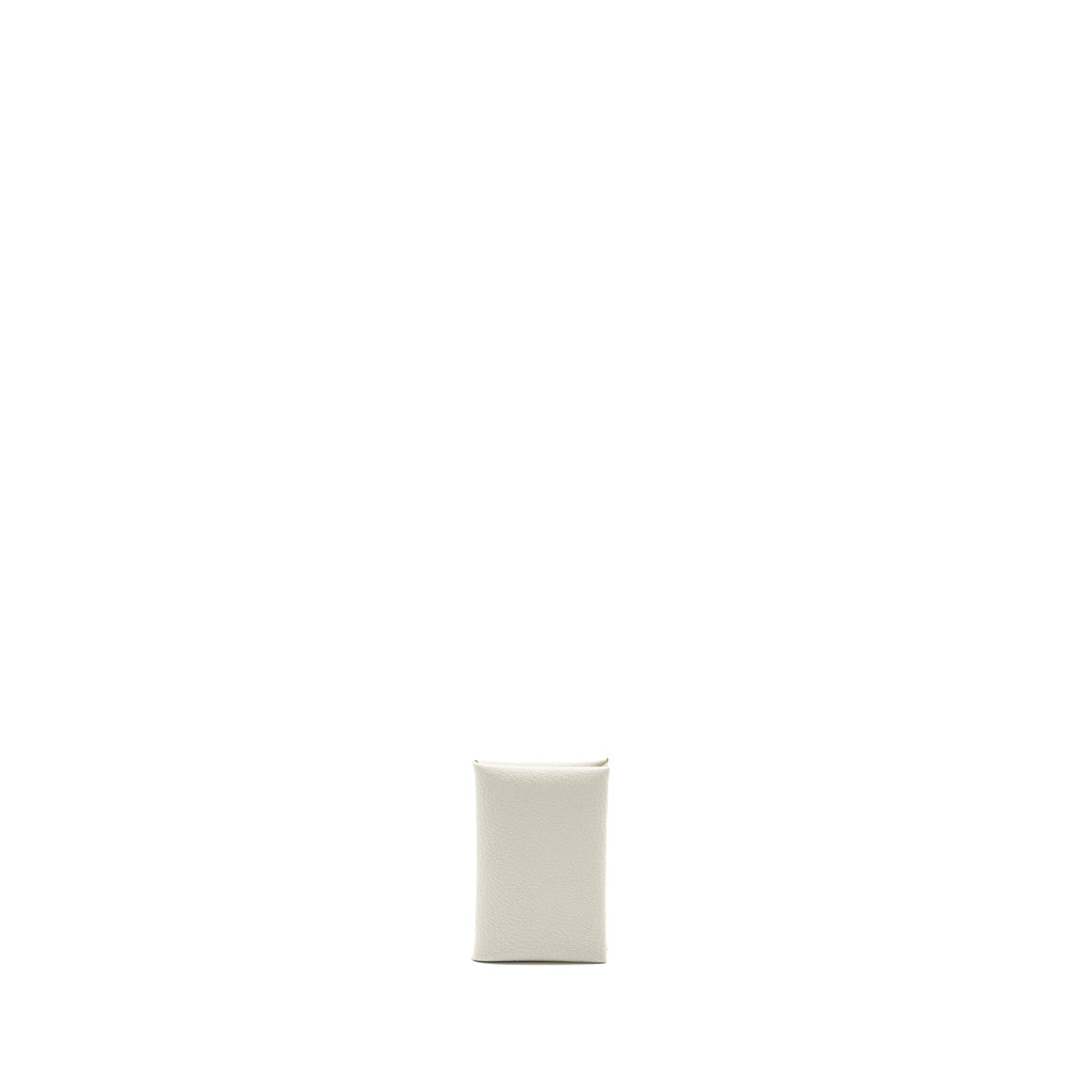 HERMES CALVI CARD HOLDER CHÈVRE MYSORE MUSHROOM SHW