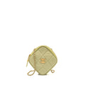 CHANEL 20A DIAMOND SHAPE CROSSBODY BAG QUILTED LAMBSKIN LIGHT GREEN GHW