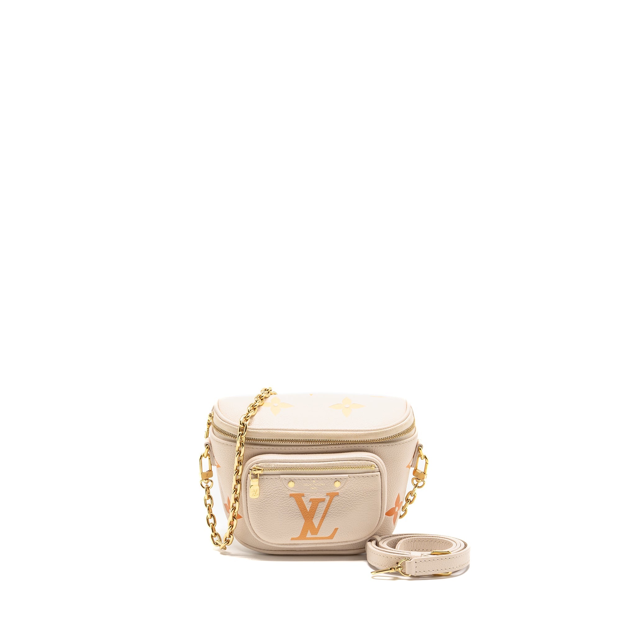 LOUIS VUITTON MINI BUMBAG BY THE POOL EMPREINTE GIANT MONOGRAM LEATHER GRADIENT NEUTRAL GHW