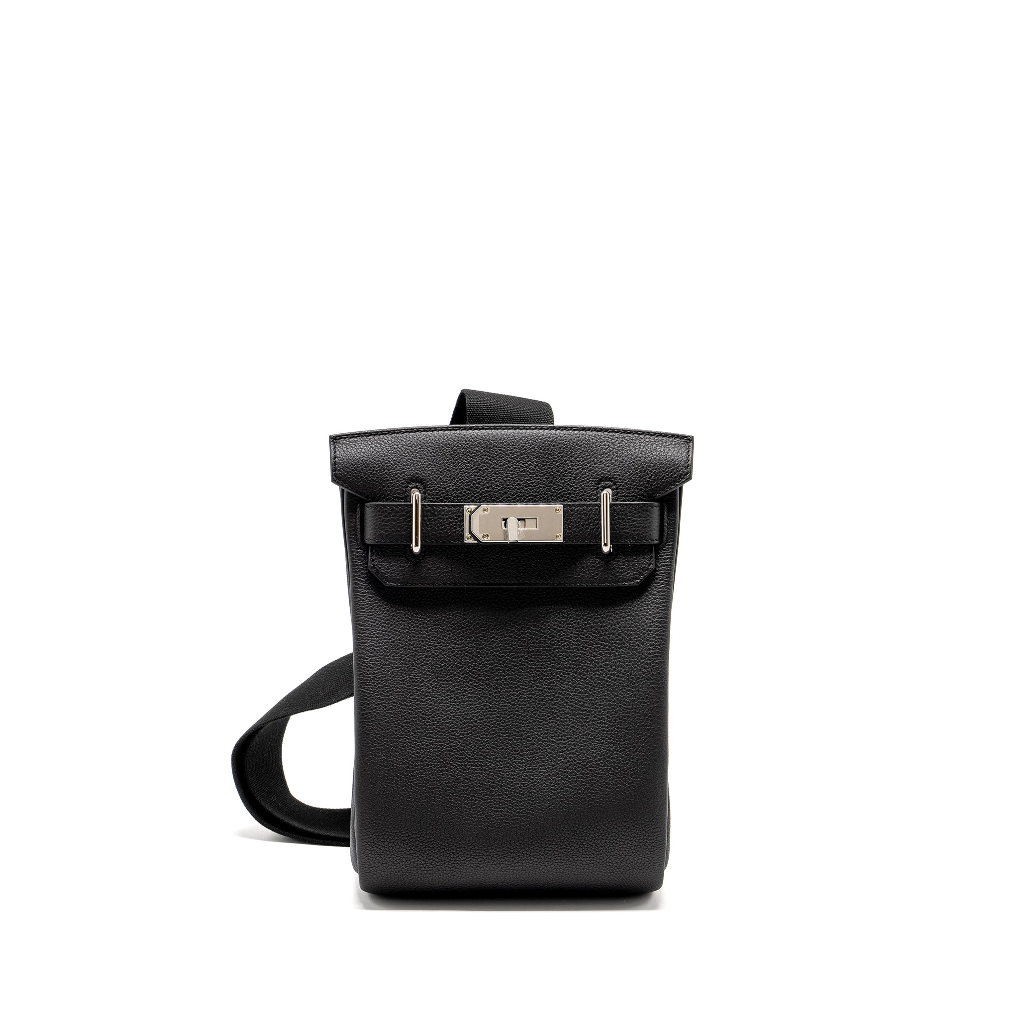 HERMES SPECIAL ORDER HAC A DOS PM BACKPACK TOGO BLACK/BLUE SAPPHIRE SHW