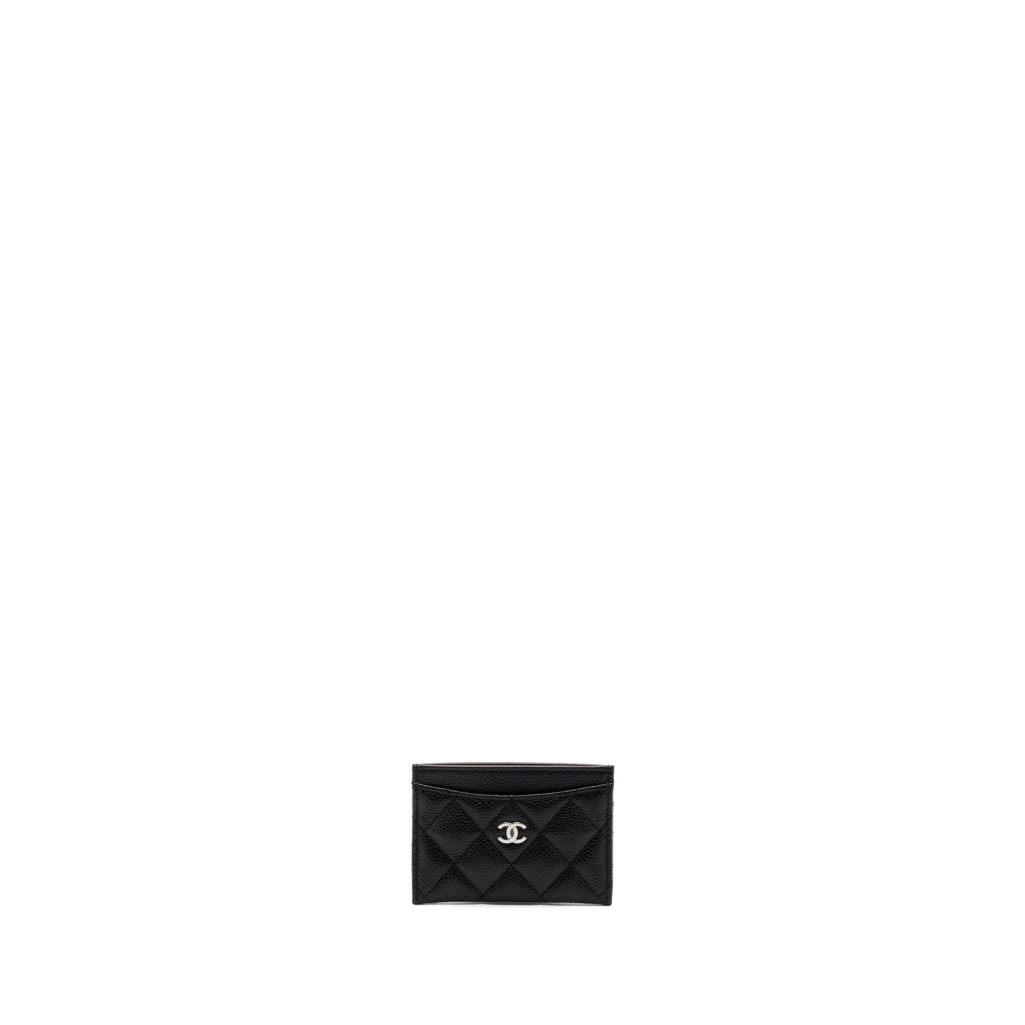 CHANEL CLASSIC CARD HOLDER CAVIAR BLACK SHW( MICROCHIP)