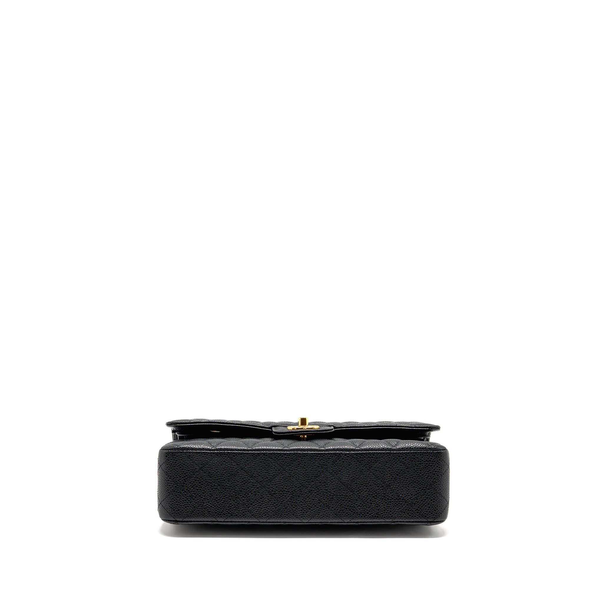 CHANEL MEDIUM CLASSIC DOUBLE FLAP BAG CAVIAR BLACK GHW