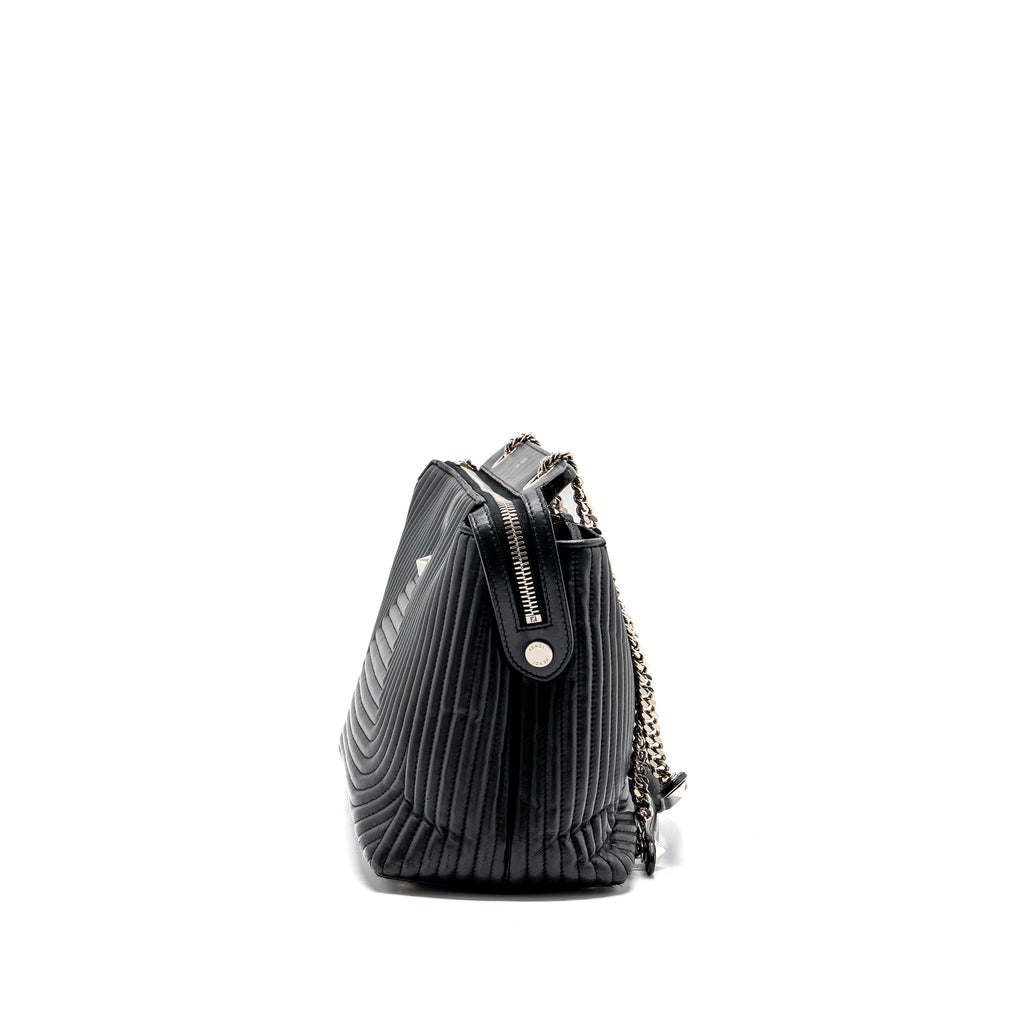 FENDI DOCTOM CHAIN SHOULDER BAG LEATHER BLACK SHW