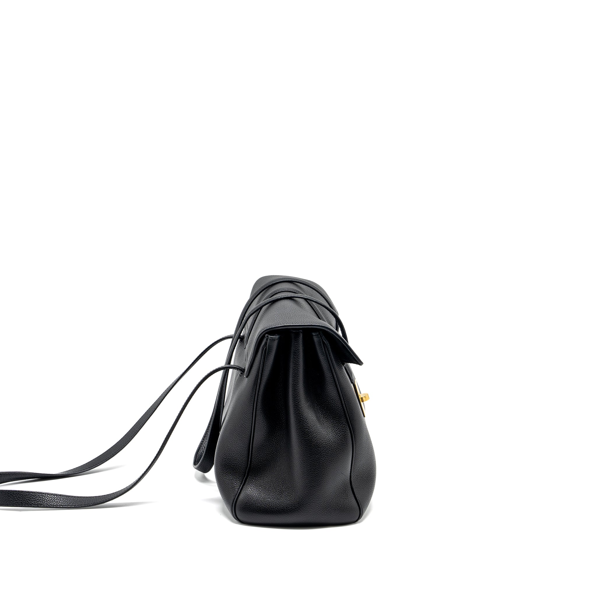 CELINE MEDIUM SOFT 16 BAG GRAINED CALFSKIN BLACK GHW