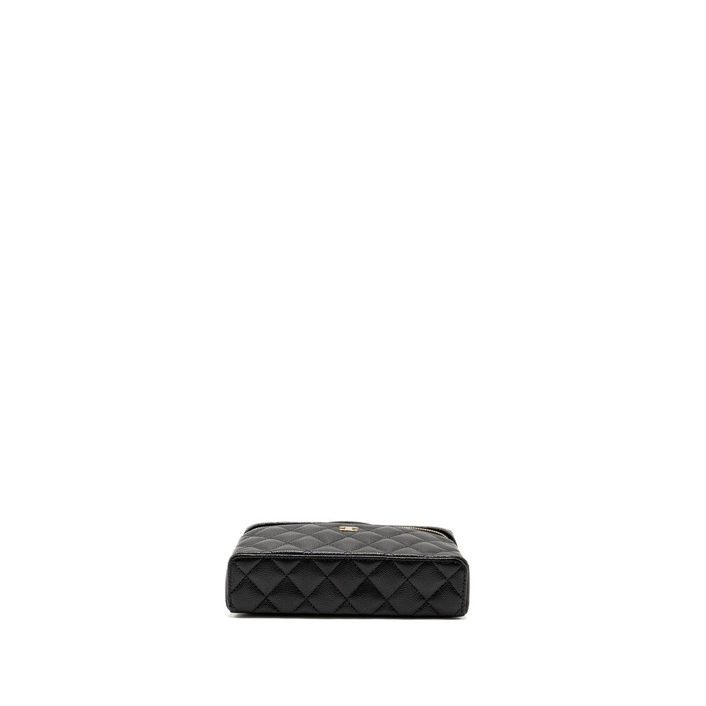 CHANEL CC TOP HANDLE VANITY BAG CAVIAR BLACK LGHW (MICROCHIP)