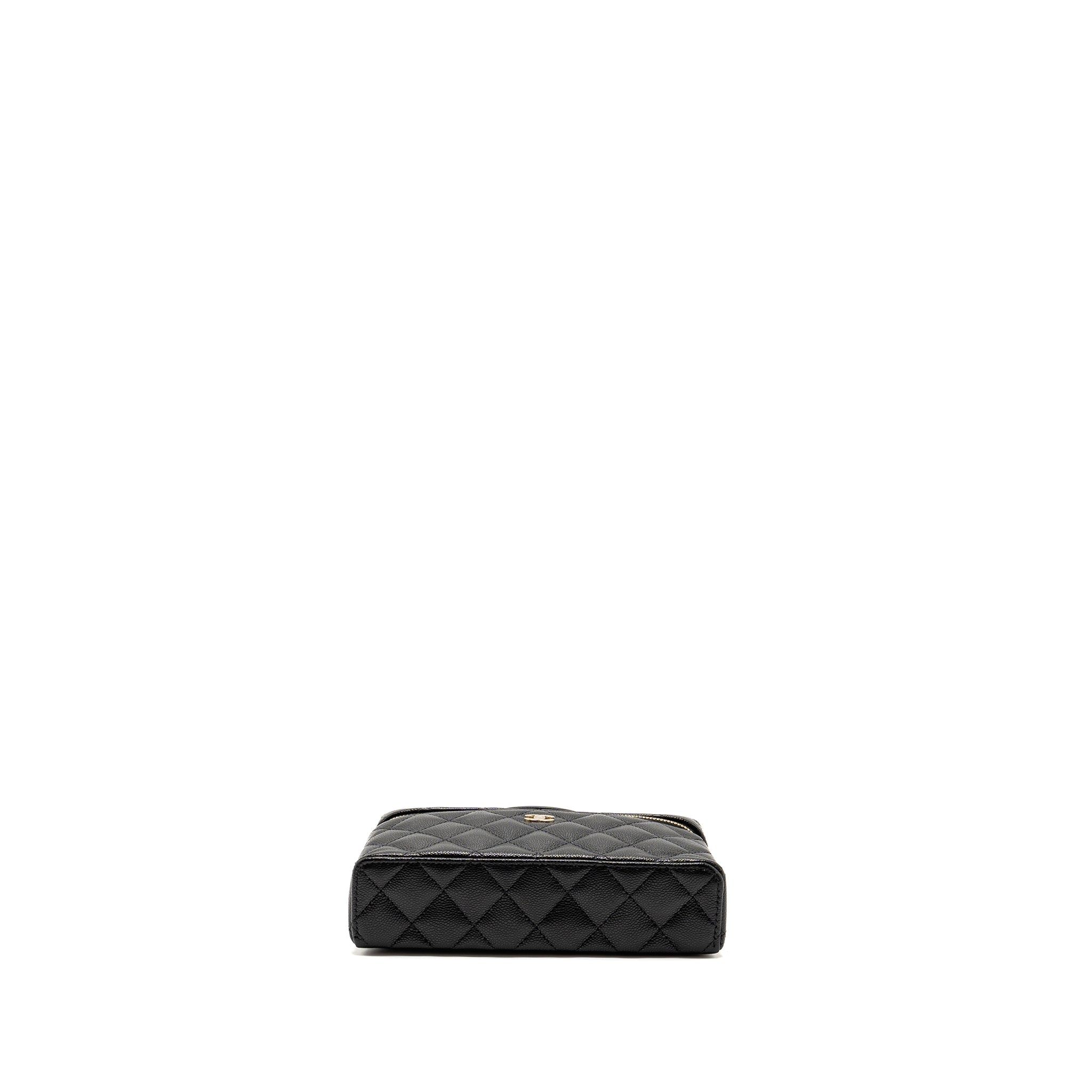 CHANEL CC TOP HANDLE VANITY BAG CAVIAR BLACK LGHW (MICROCHIP)