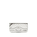 CHANEL 31 CLUTCH BAG GOATSKIN METALLIC SILVER SHW
