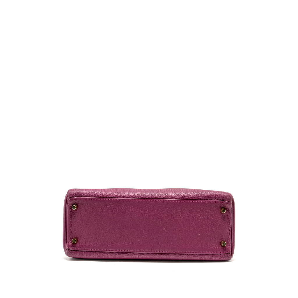 HERMES KELLY 32 CLEMENCE PURPLE TOSCA GHW