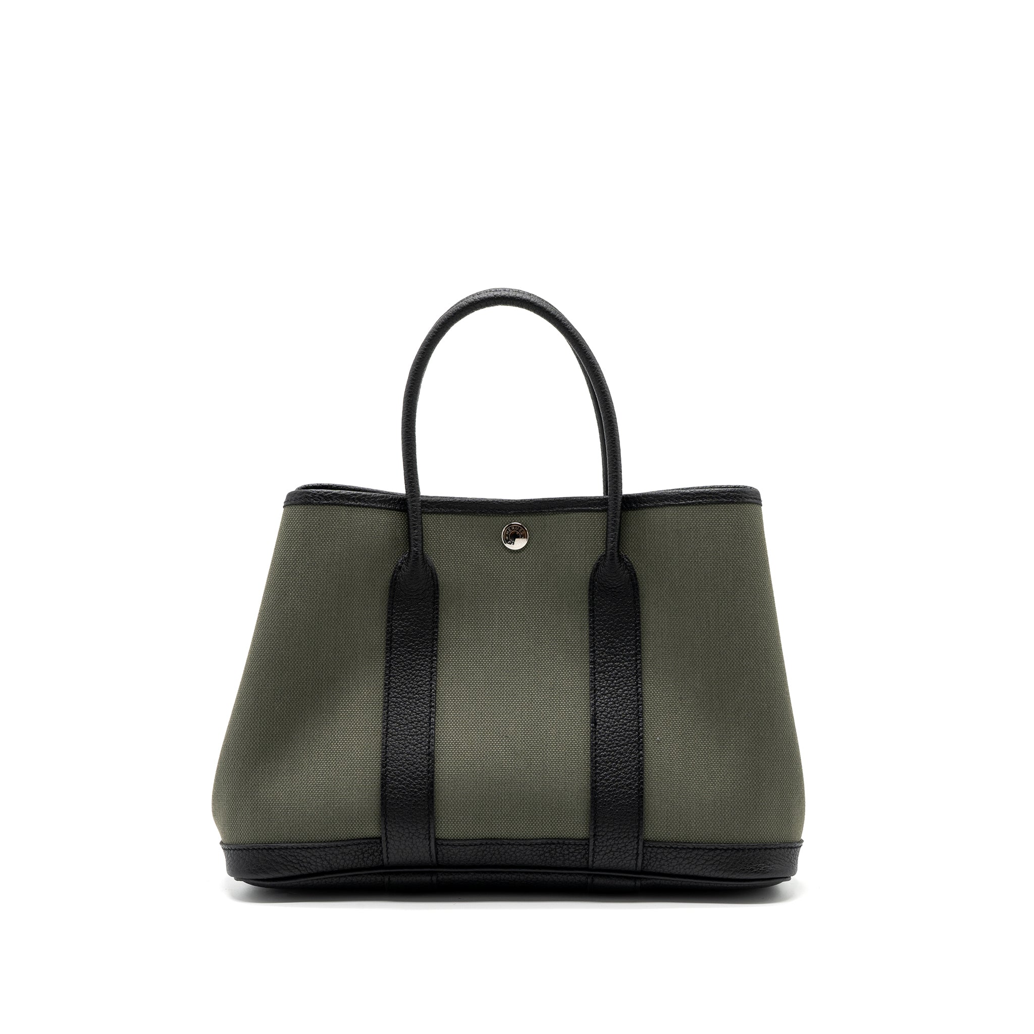 HERMES GARDEN PARTY 30 CANVAS / NEGONDA VERT DE CRIS / BLACK SHW
