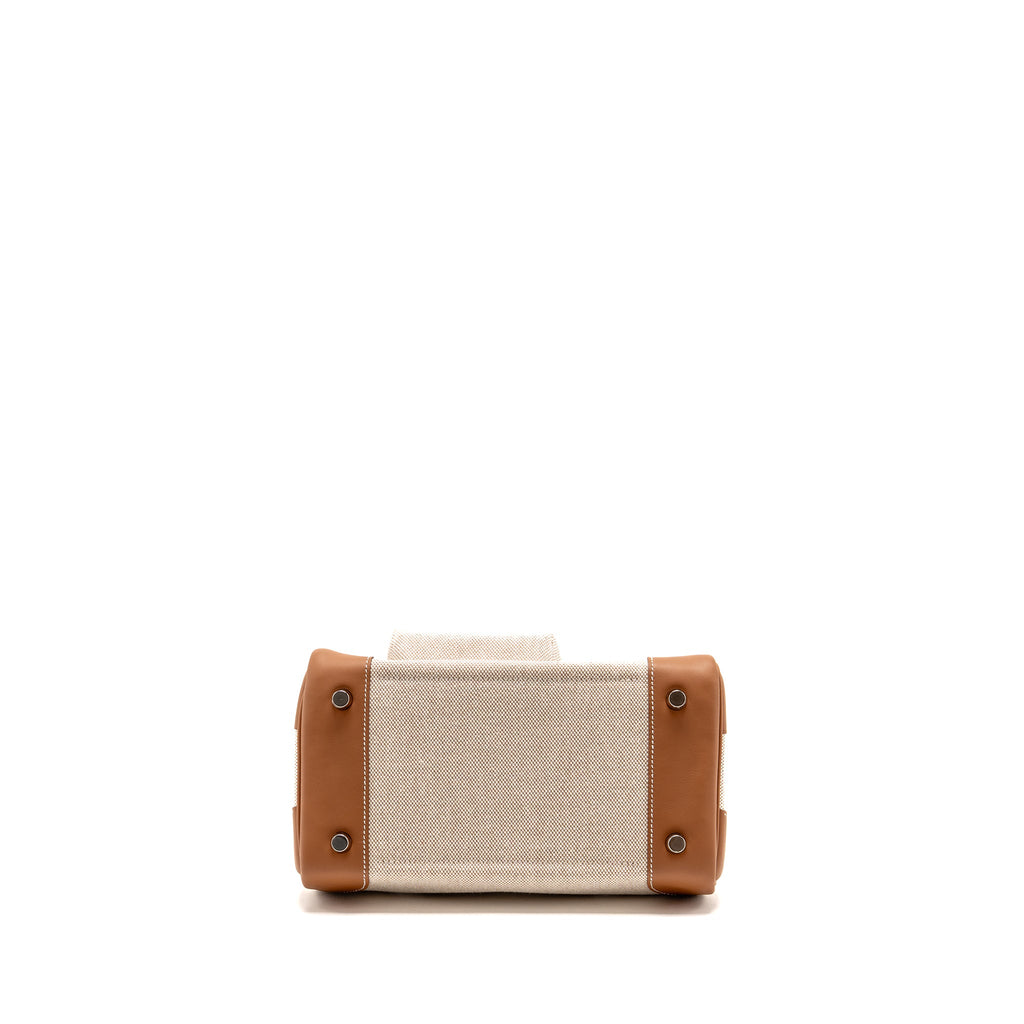 HERMES BIRKIN 25 CARGO TOILE H/SWIFT ECRU-BEIGE/GOLD SHW