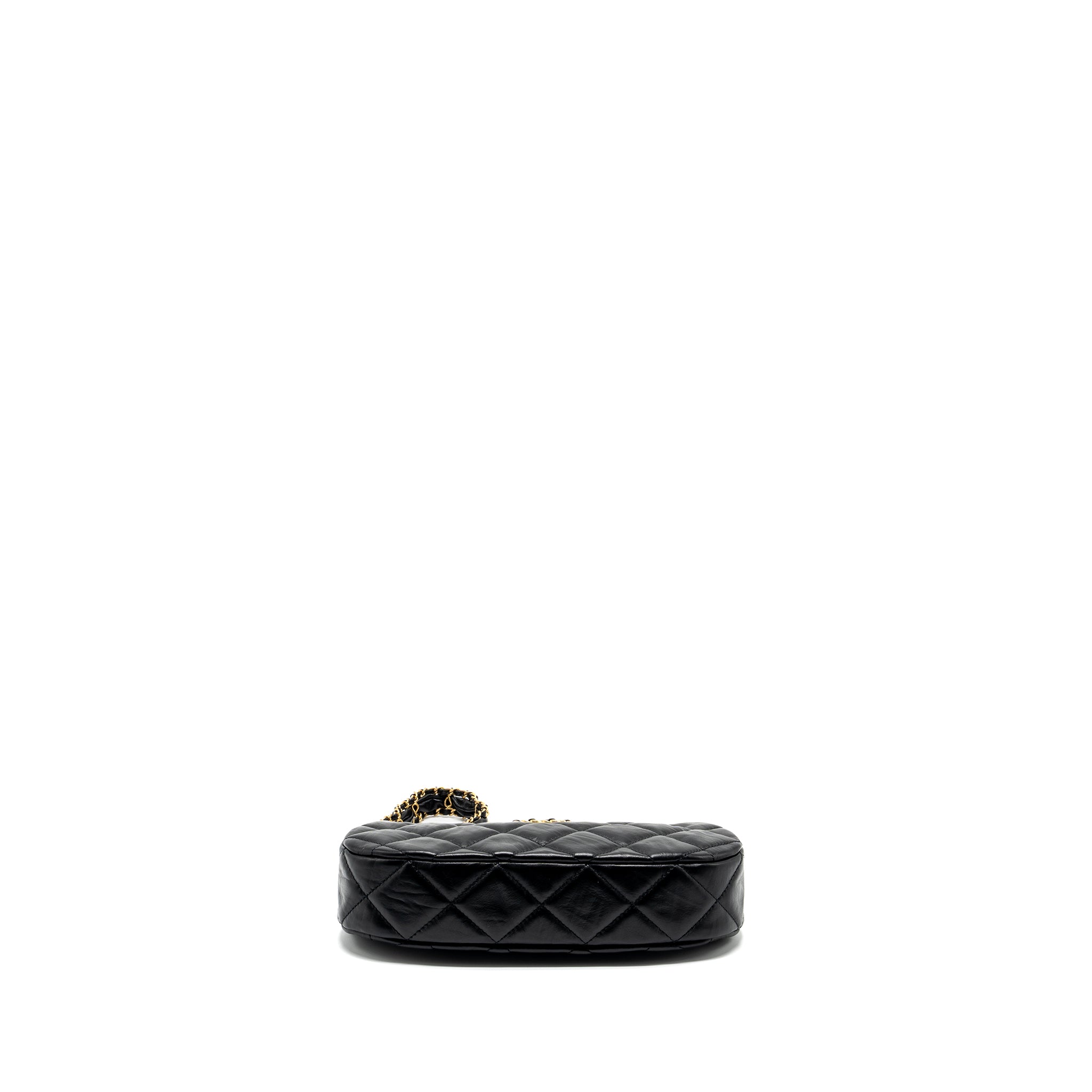 CHANEL 23K 19 HOBO SHOULDER BAG CALFSKIN BLACK GHW (MICROCHIP)