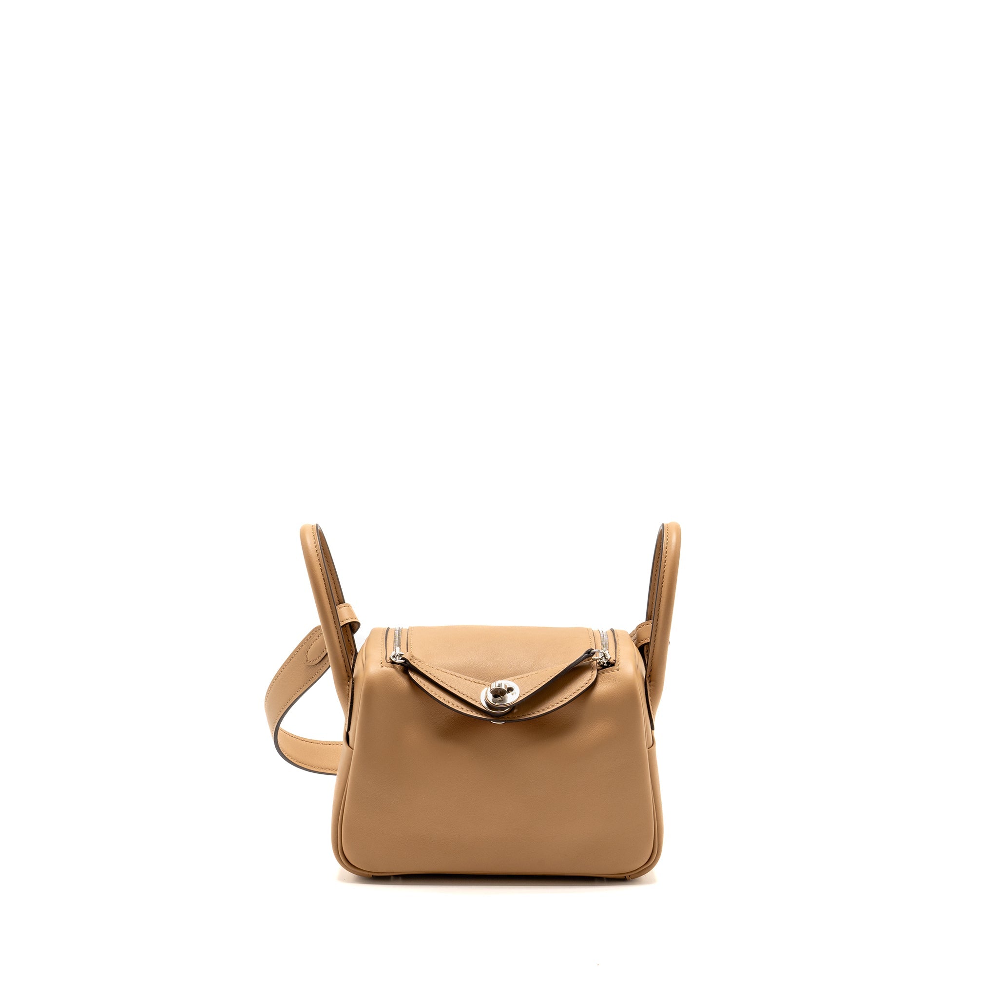 HERMES MINI LINDY SWIFT CHAI / MAUVE SYLVESTRE SHW