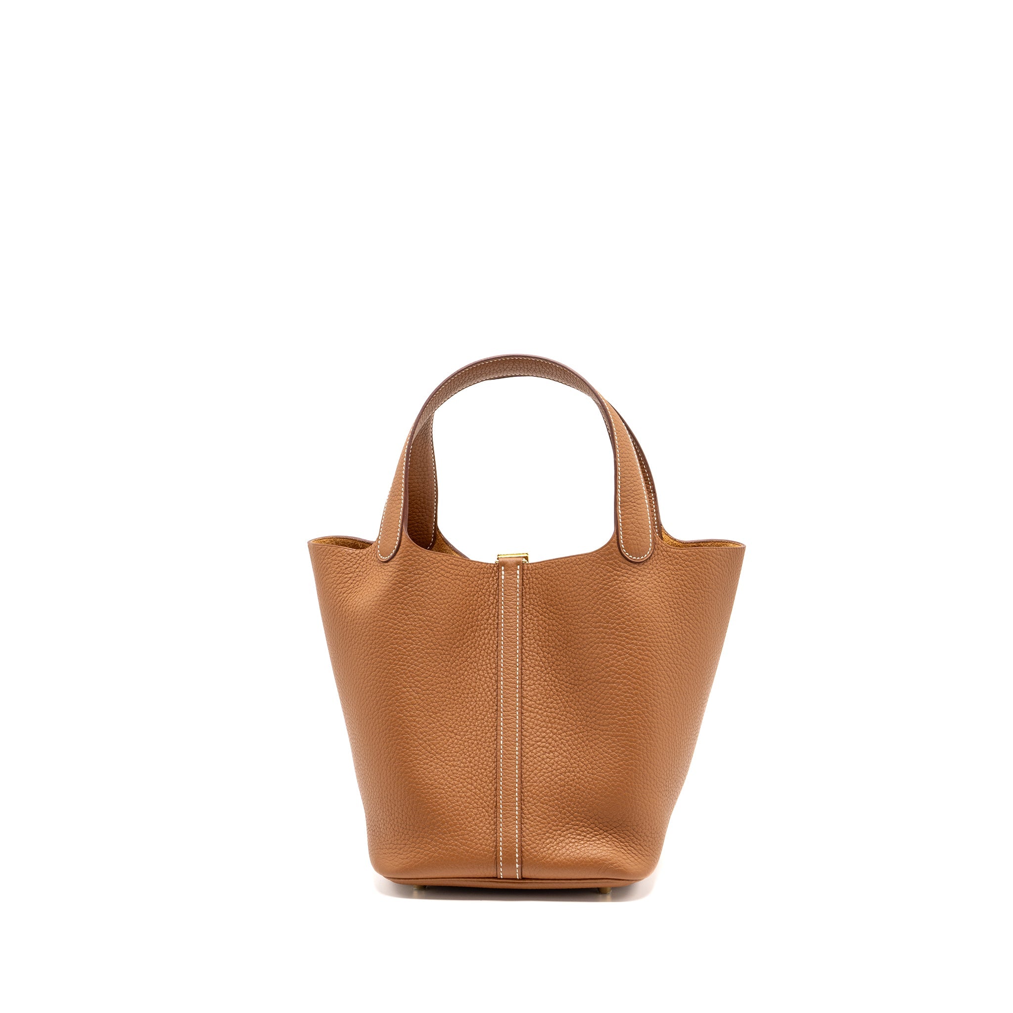 HERMES PICOTIN 22 LOCK BAG CLEMENCE GOLD WITH GHW