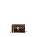 LOUIS VUITTON VAVIN CHAIN WALLET DAMIER EBENE CANVAS GHW
