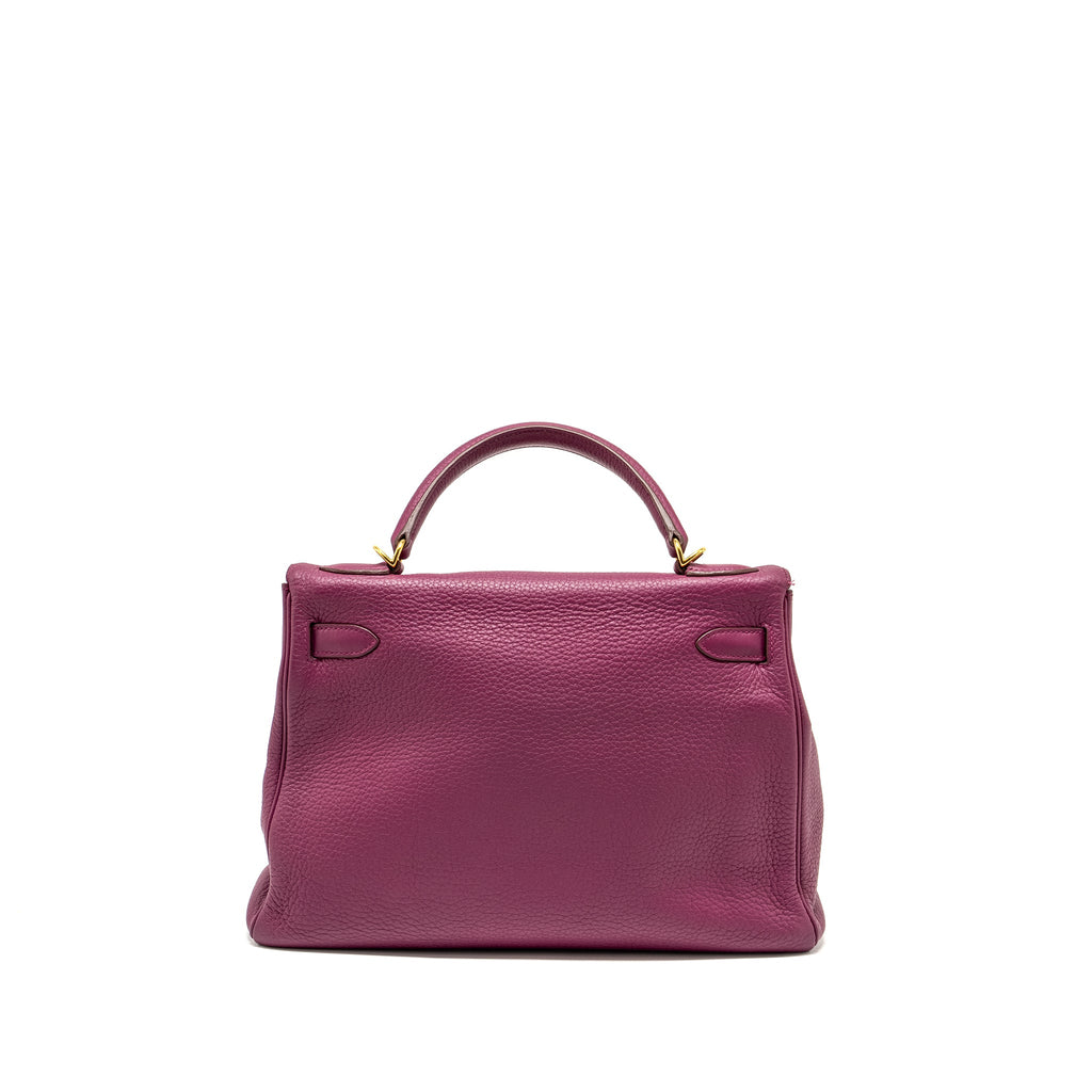 HERMES KELLY 32 CLEMENCE PURPLE TOSCA GHW
