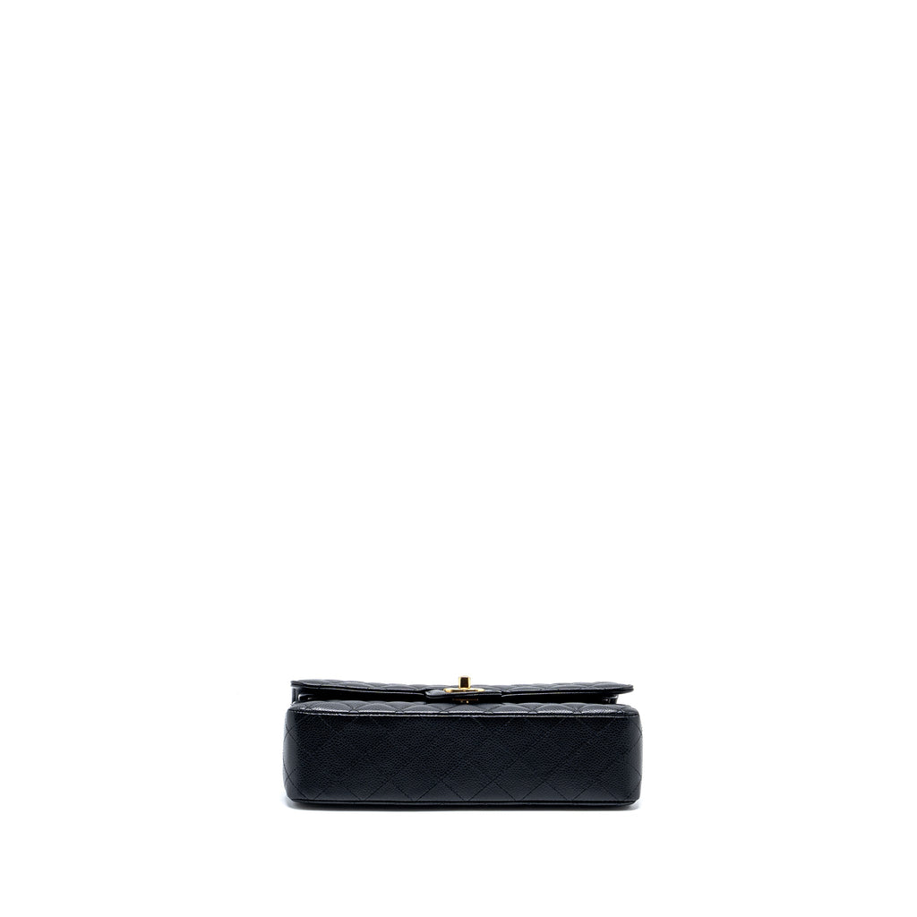 CHANEL MEDIUM CLASSIC DOUBLE FLAP BAG CAVIAR BLACK GHW