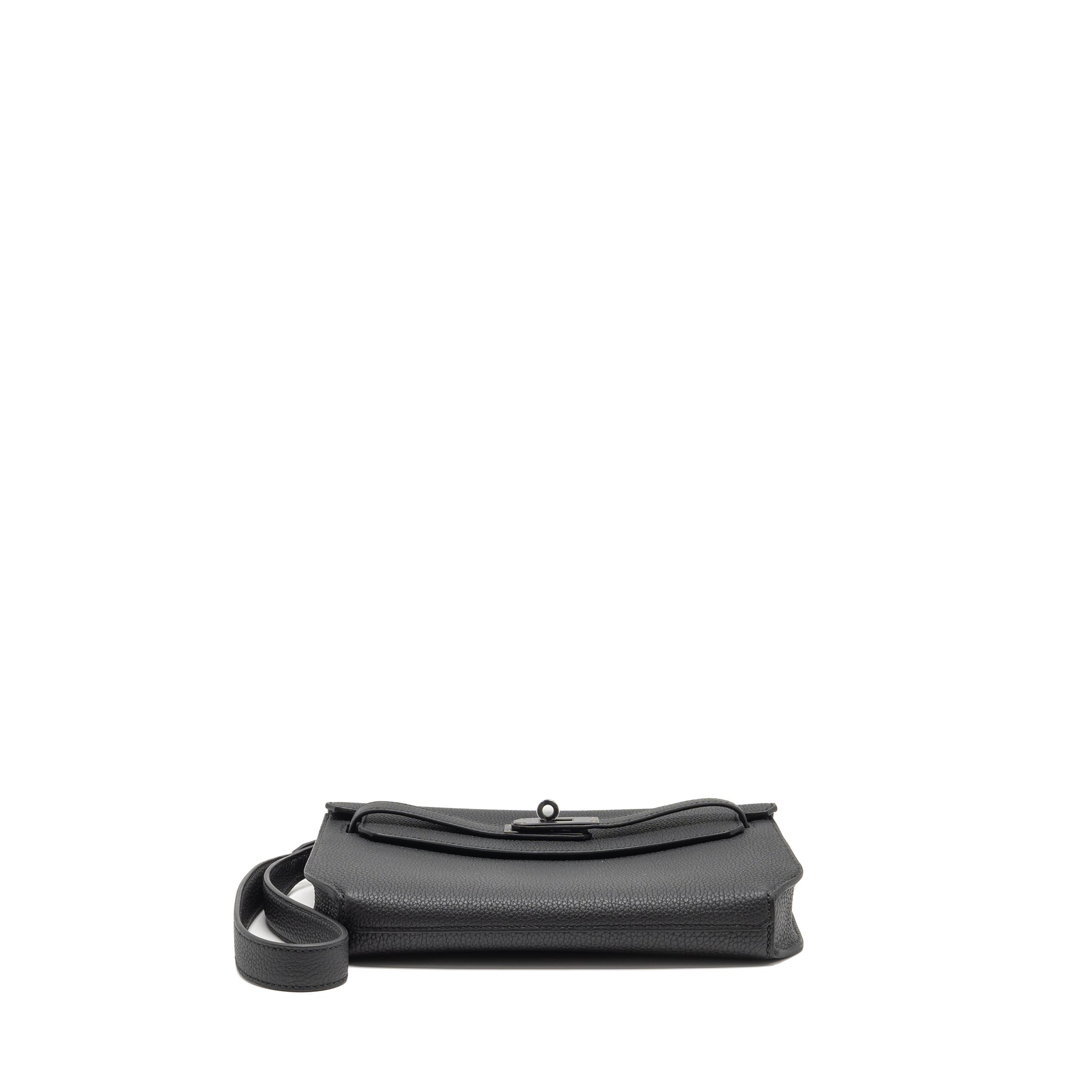 HERMES POCHETTE KELLY DEPECHES 25 TOGO SO BLACK