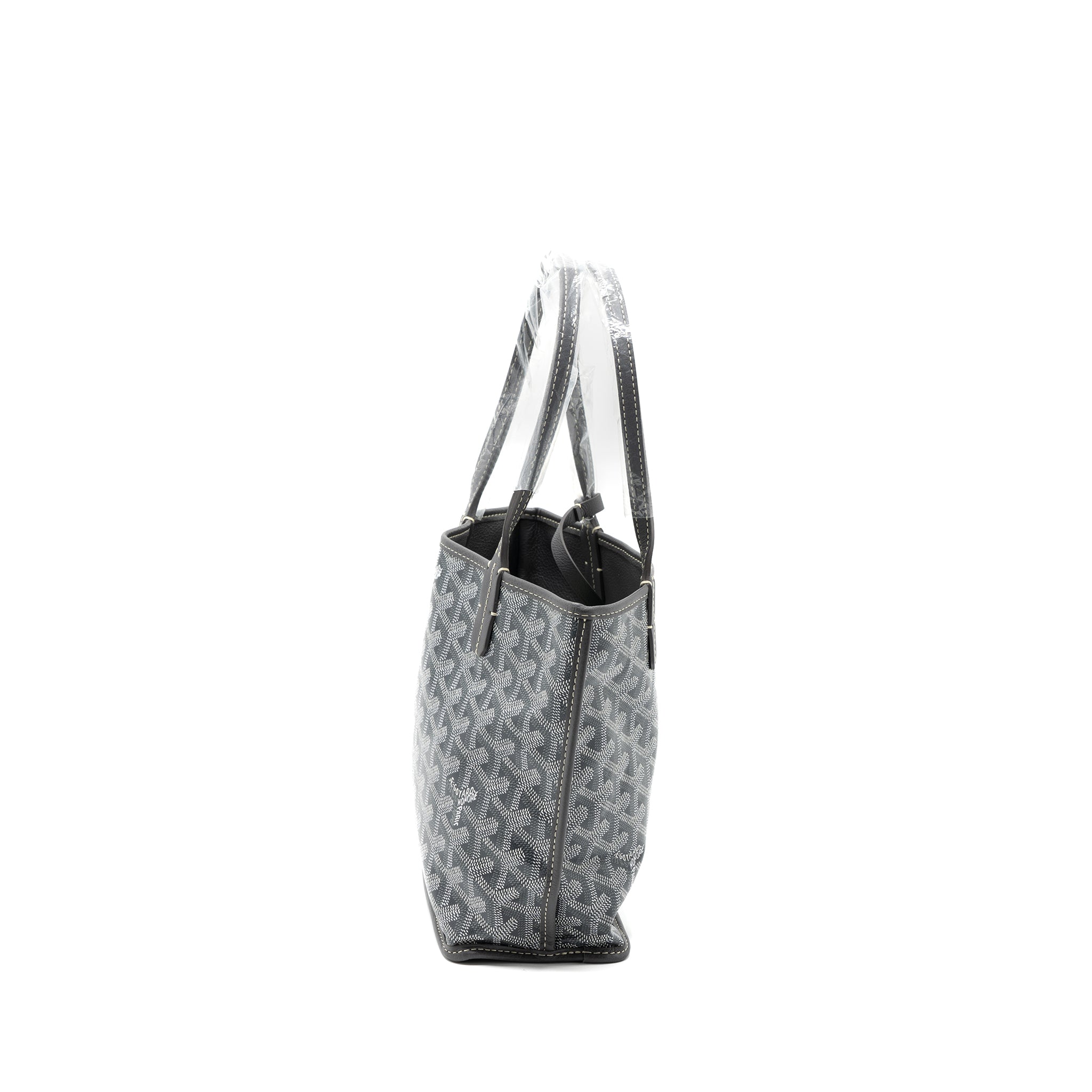 GOYARD MINI ANJOU TOTE BAG CANVAS / CALFSKIN GREY SHW