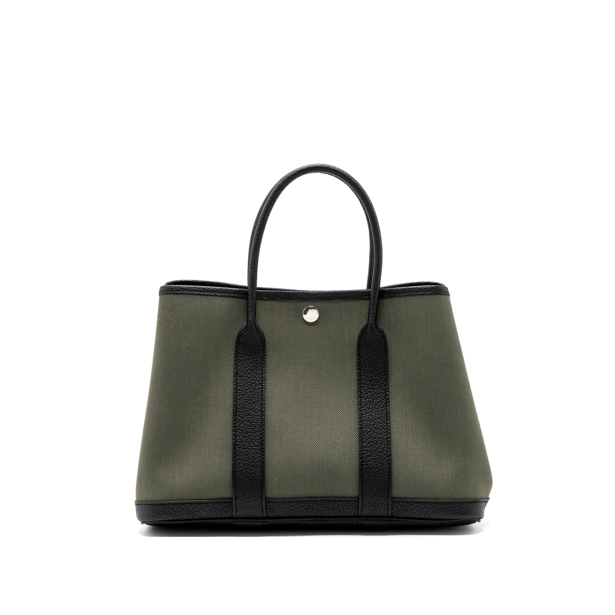 HERMES GARDEN PARTY 30 CANVAS / NEGONDA VERT DE CRIS / BLACK SHW