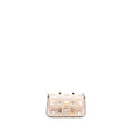FENDI MINI FLAP CLUTCH WITH CHAIN LAMBSKIN LIGHT PINK SHW