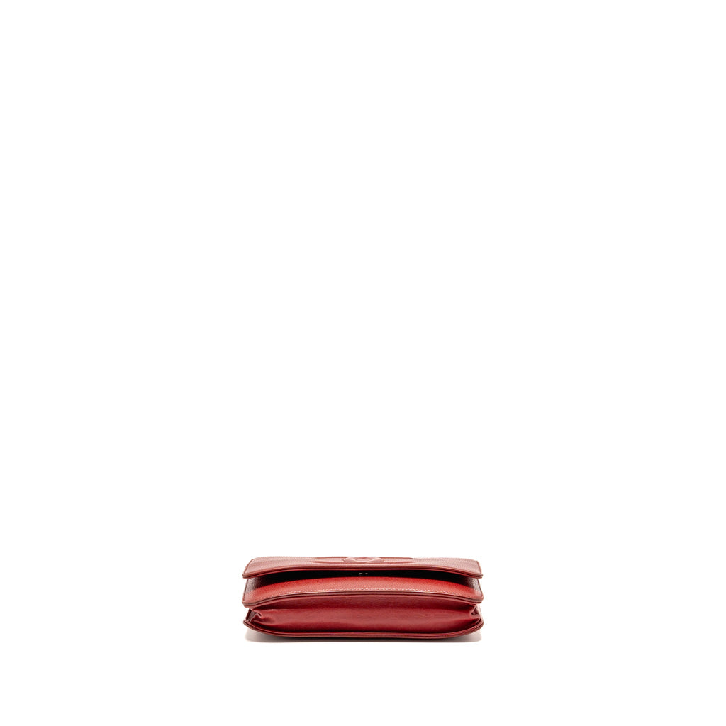 CHANEL TIMELESS WALLET ON CHAIN CAVIAR RED SHW