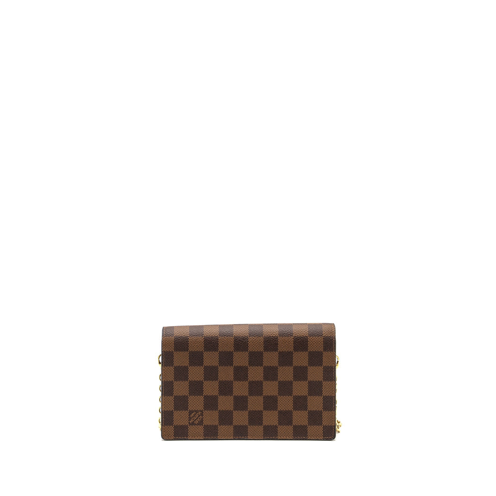 LOUIS VUITTON VAVIN CHAIN WALLET DAMIER EBENE CANVAS GHW