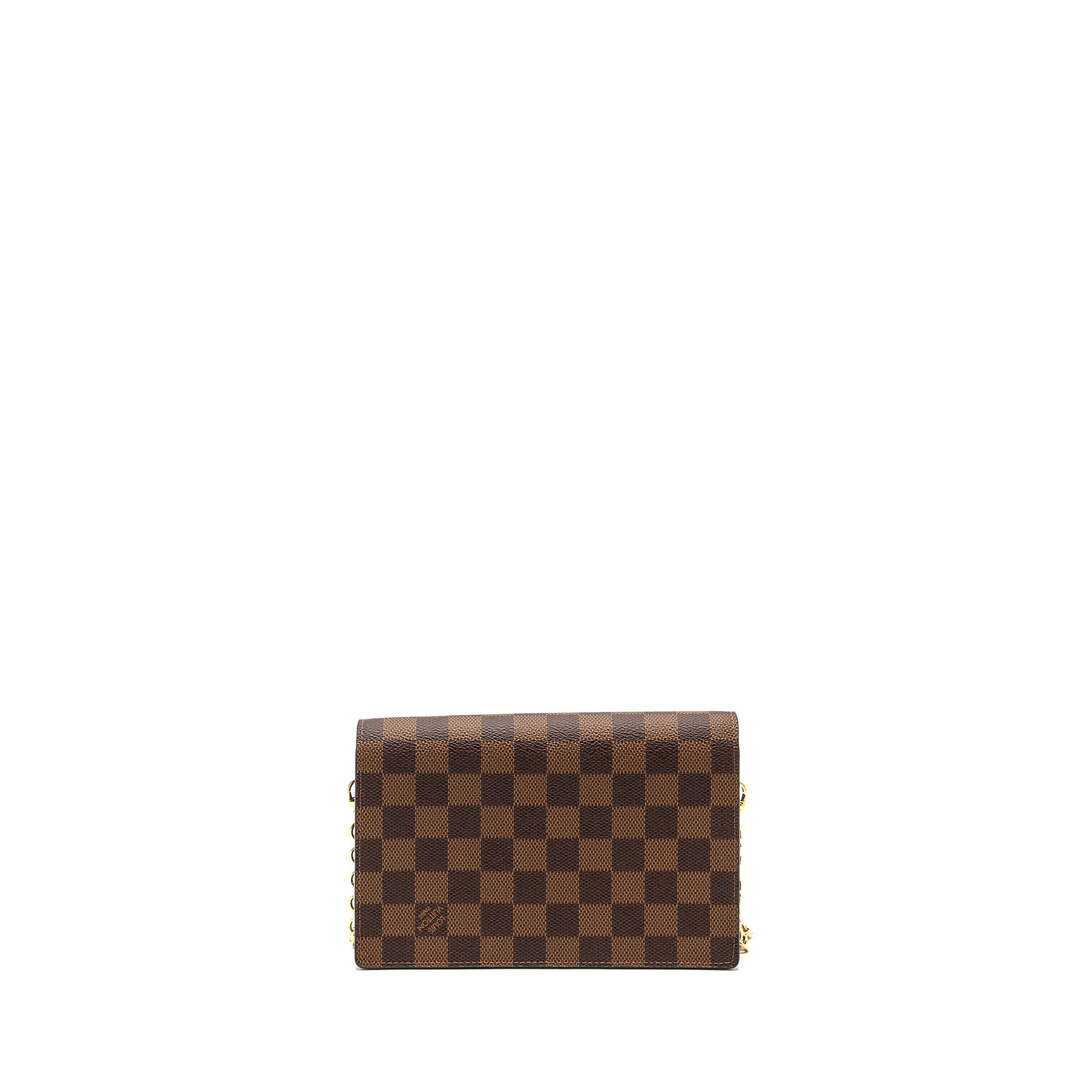 LOUIS VUITTON VAVIN CHAIN WALLET DAMIER EBENE CANVAS GHW