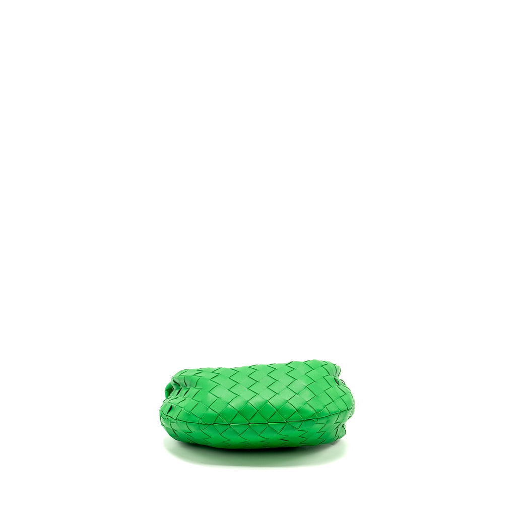 BOTTEGA VENETA MINI JODIE LAMBSKIN GREEN GHW