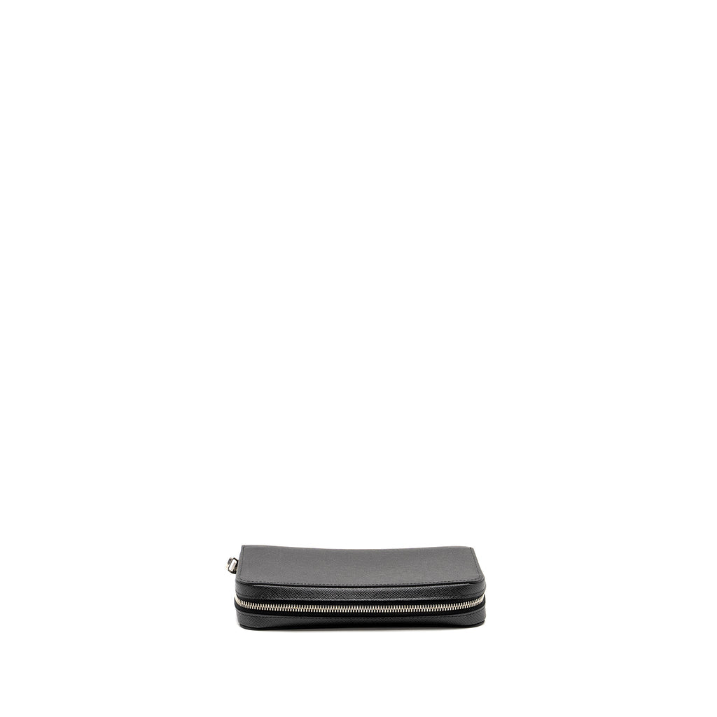 LOUIS VUITTON ZIPPY XL TAIGA ARDOISE LONG WALLET BLACK SHW