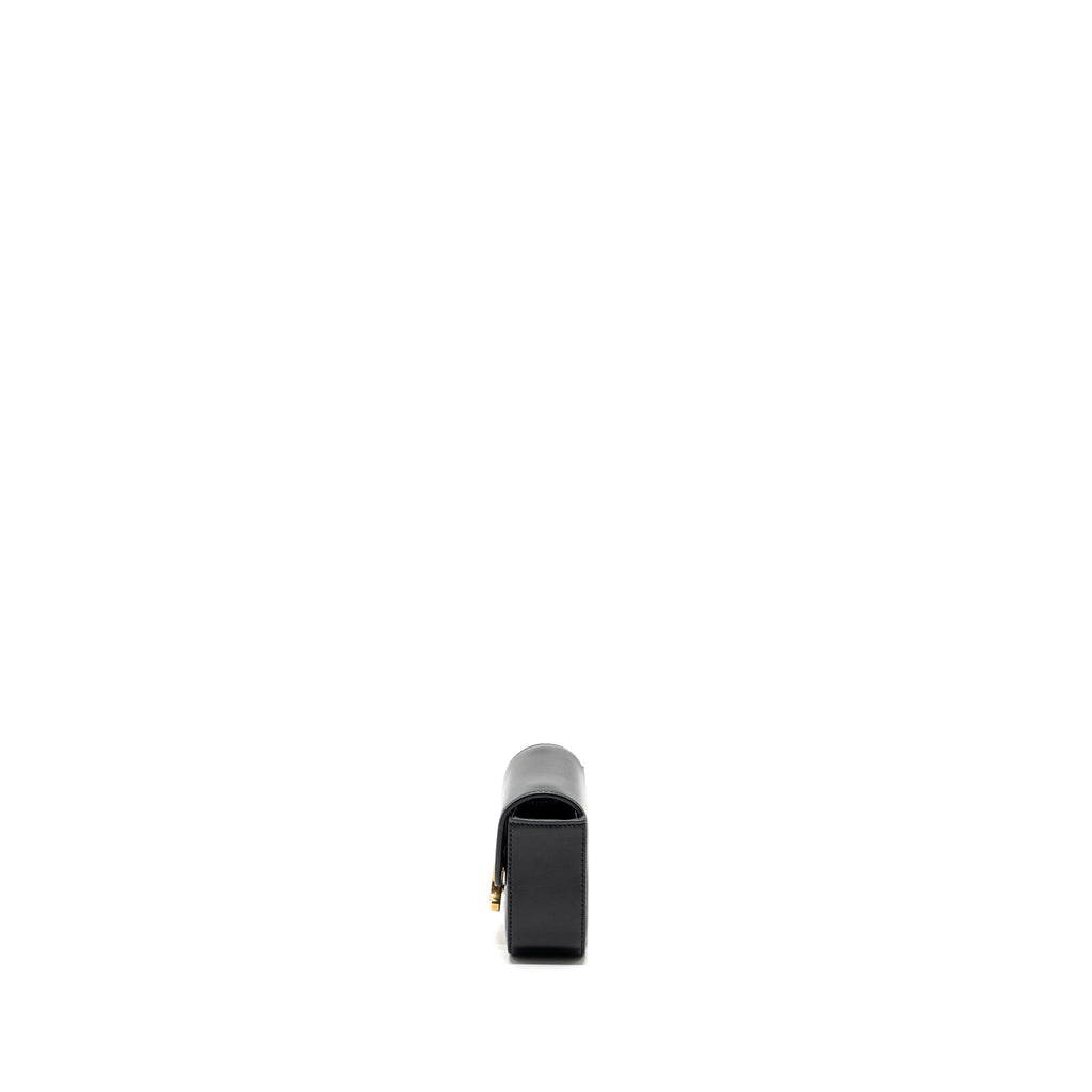 CELINE MINI CLAUDE SHINY CALFSKIN BLACK GHW