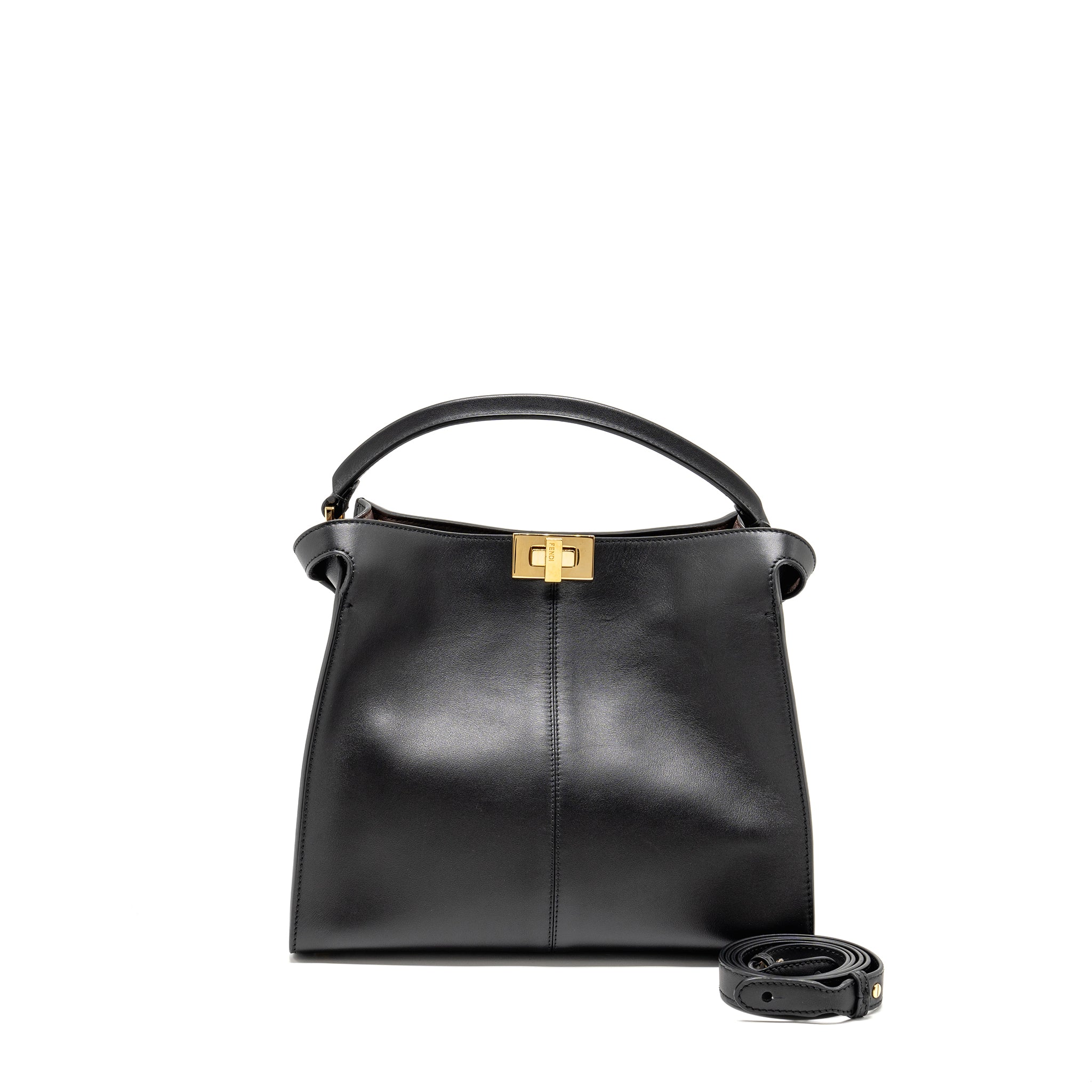 FENDI PEEKABOO X-LITE MEDIUM CALFSKIN BLACK GHW