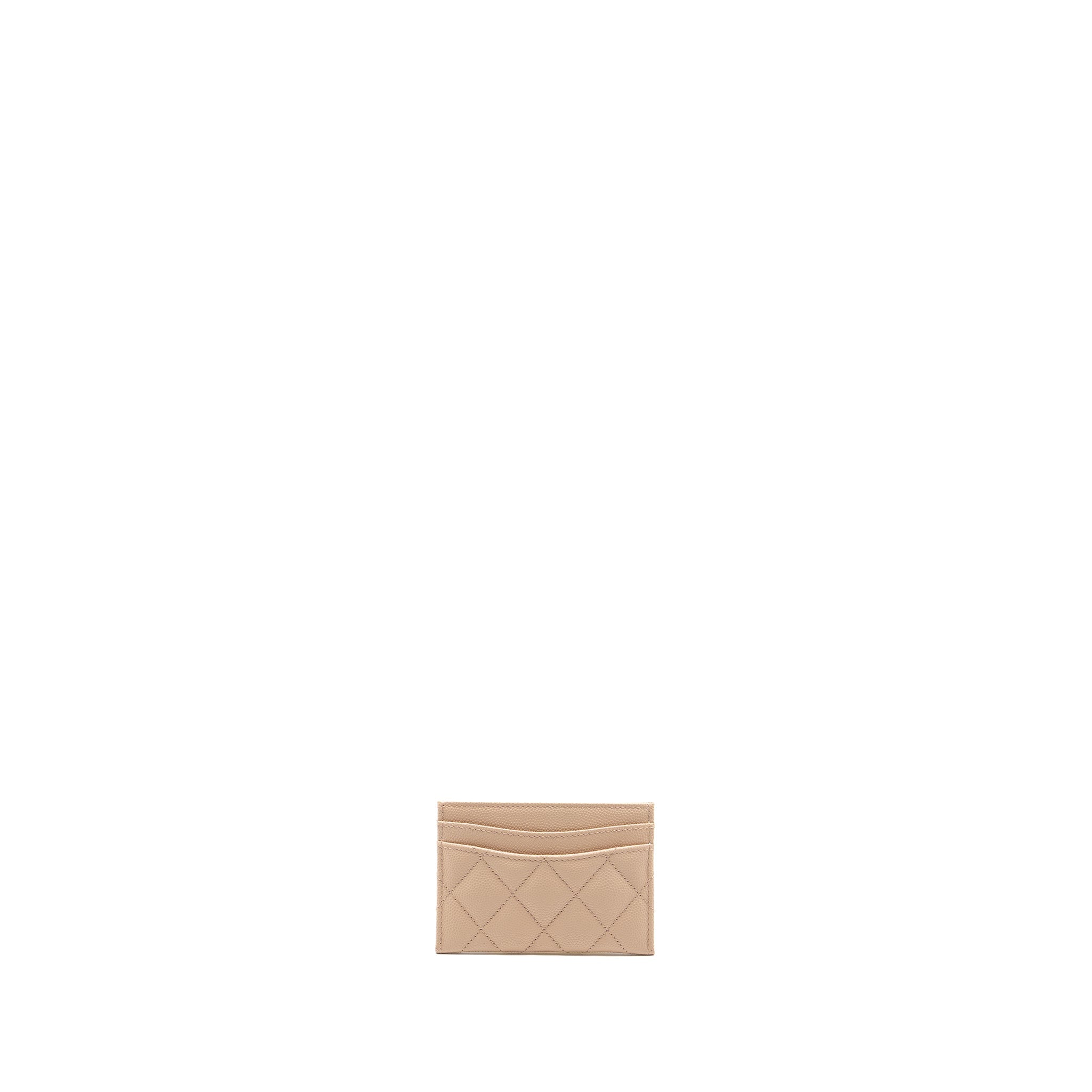 CHANEL CLASSIC CARD HOLDER CAVIAR LIGHT BEIGE LGHW
