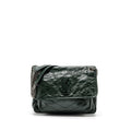 SAINT LAURENT MEDIUM NIKI CALFSKIN GREEN RUTHENIUM HARDWARE