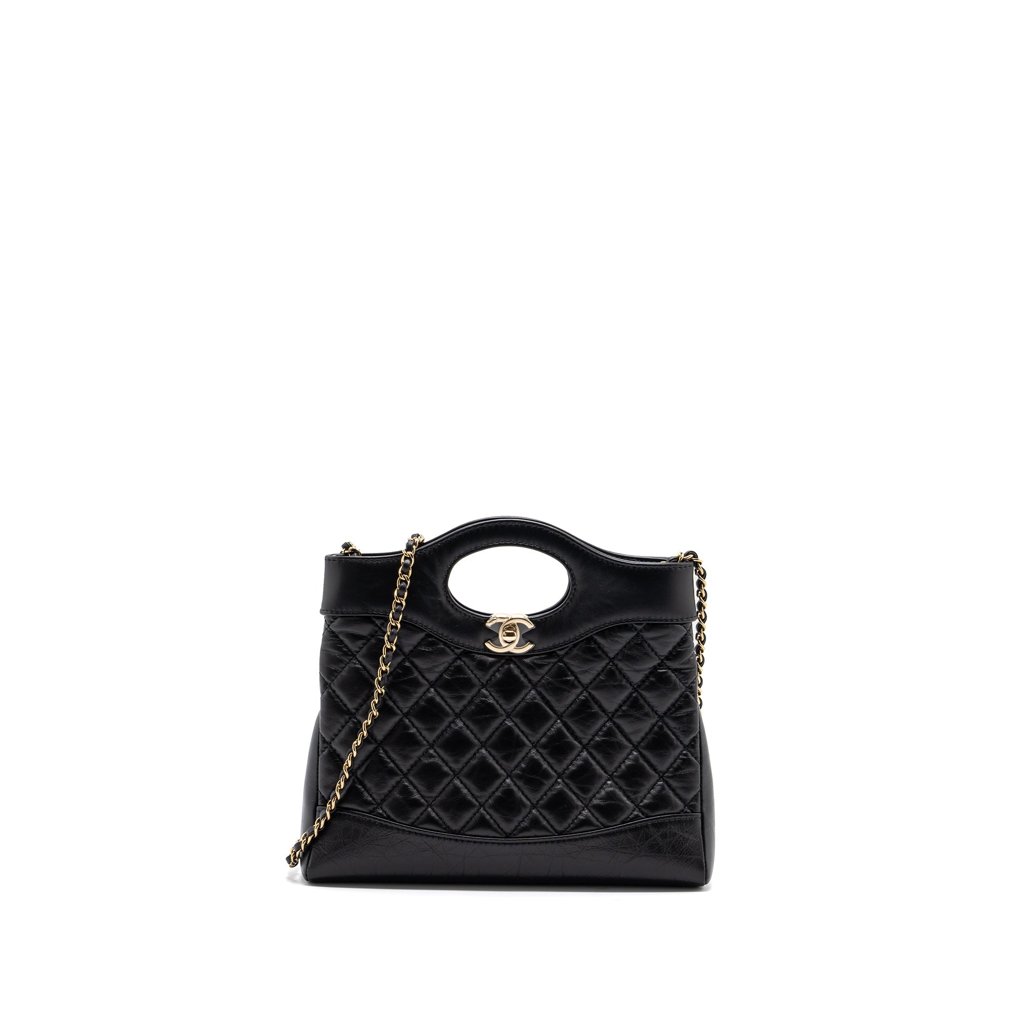 CHANEL 23A MINI 31 BAG CALFSKIN BLACK LGHW(MICROCHIP)
