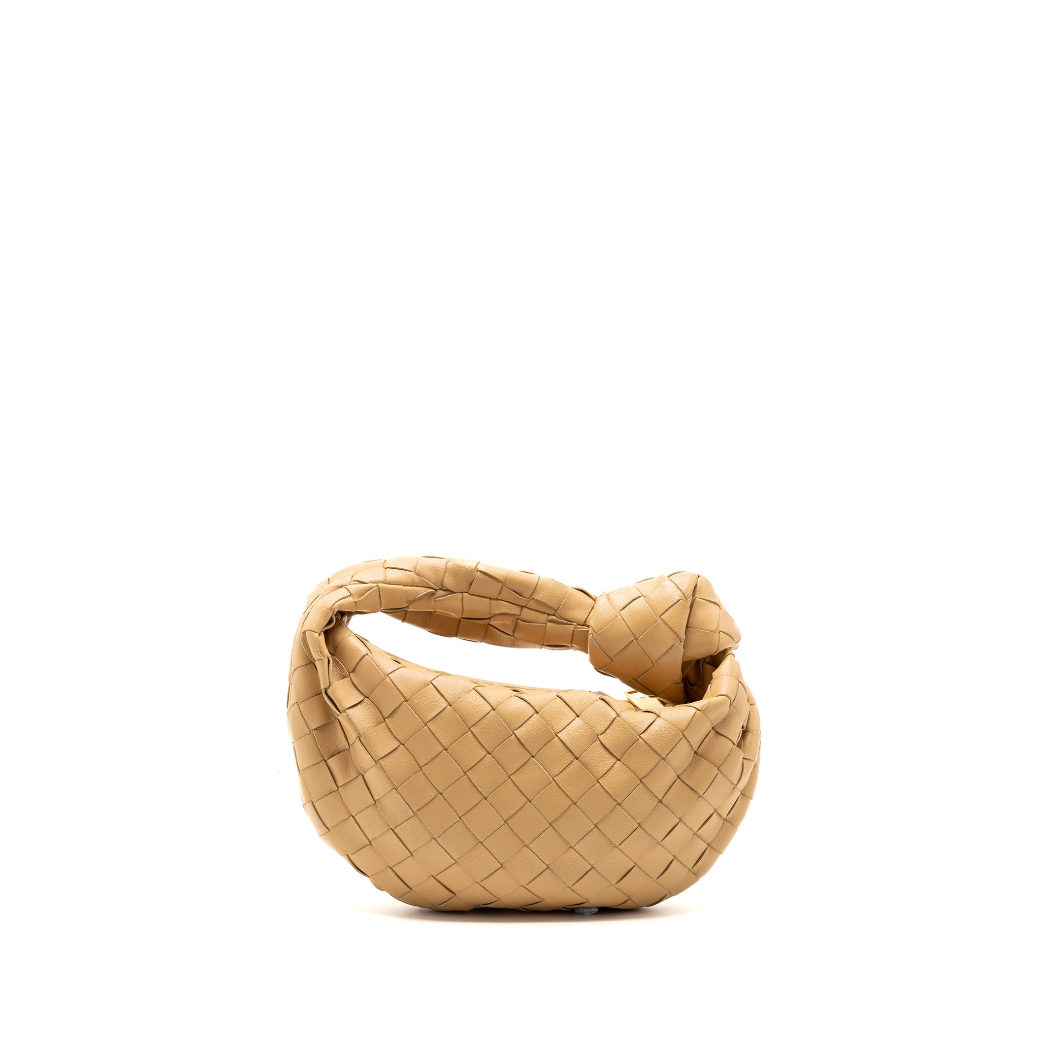 BOTTEGA VENETA MINI JODIE LEATHER BEIGE GHW